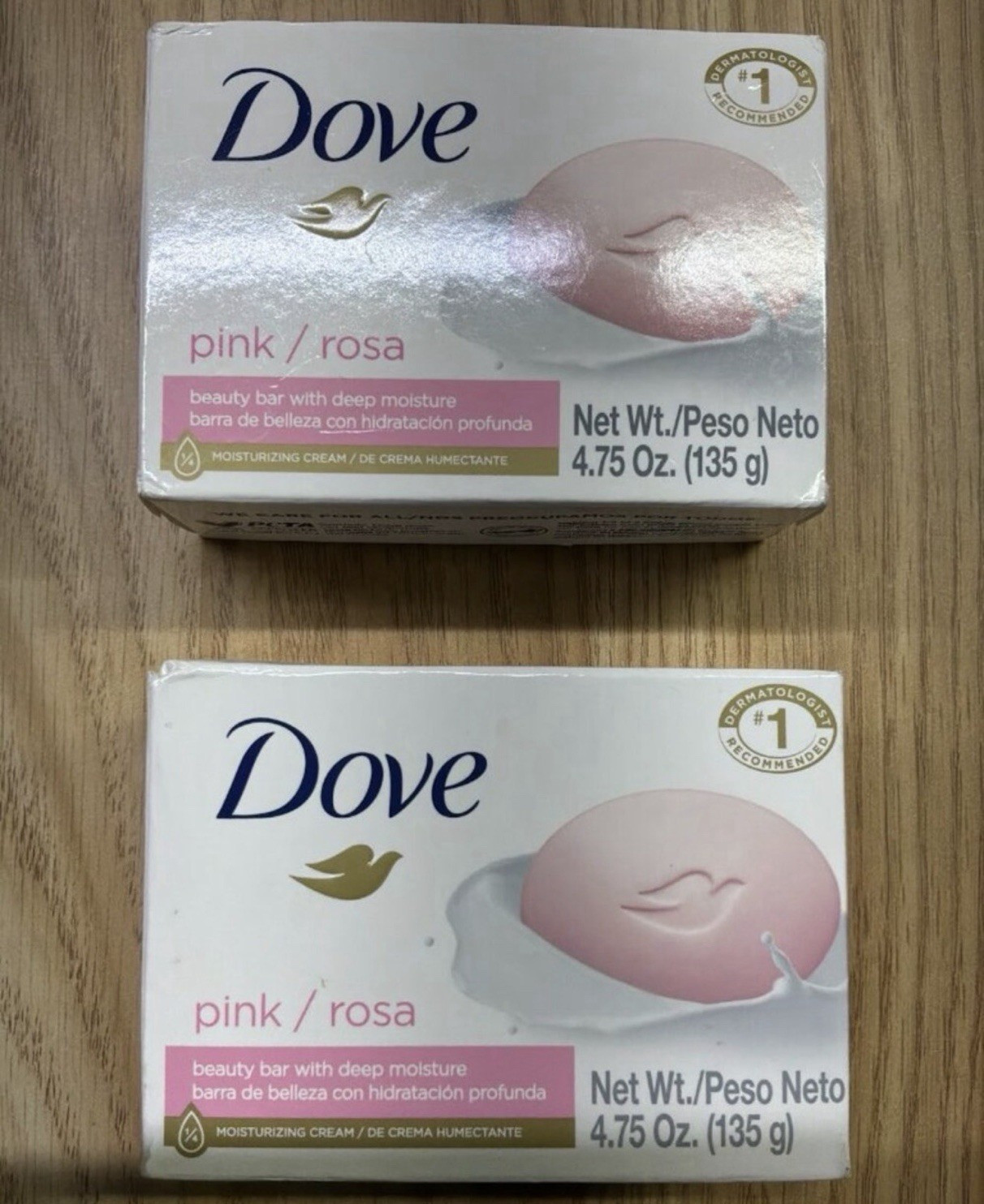 Dove Pink Moisturizing Beauty Bar Soap 4.75 oz (135 g) pack of 8