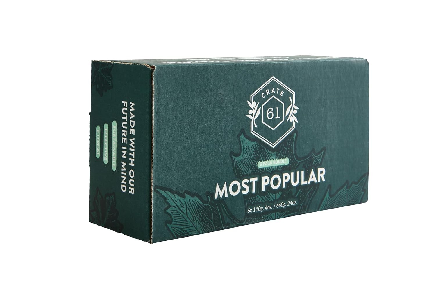 Crate 61 Handmade Natural Bar Soap – Pack of 6, Cold Process, Moisture