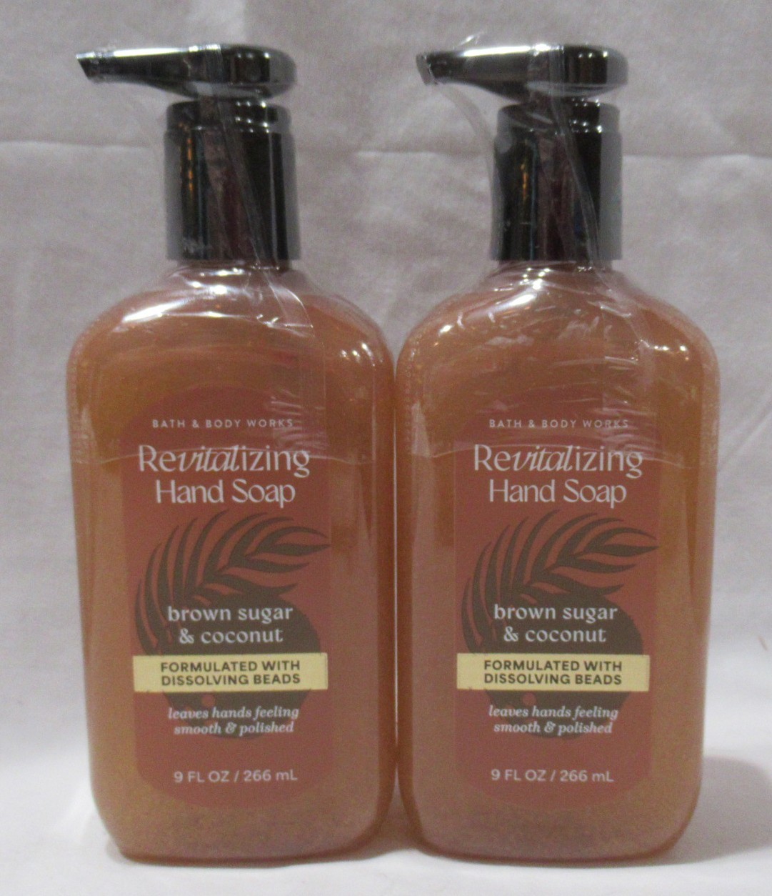 Bath & Body Works Revitalizing Hand Soap Lot Set of 2 BROWN SUGAR & COCONUT