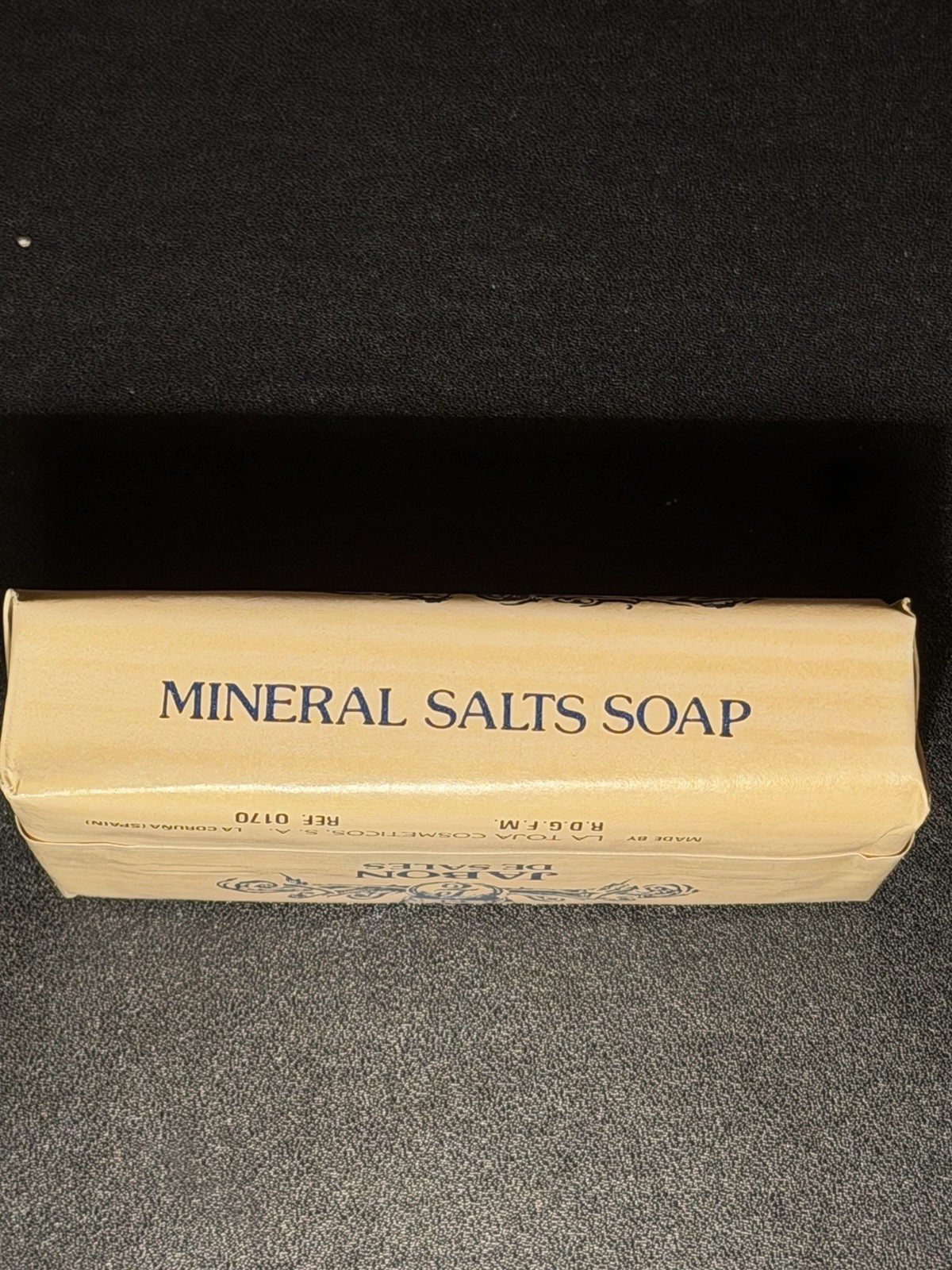 New Vintage Jabon De Sales Mineral Salt Bar Soap 4.2oz Made By La Toja