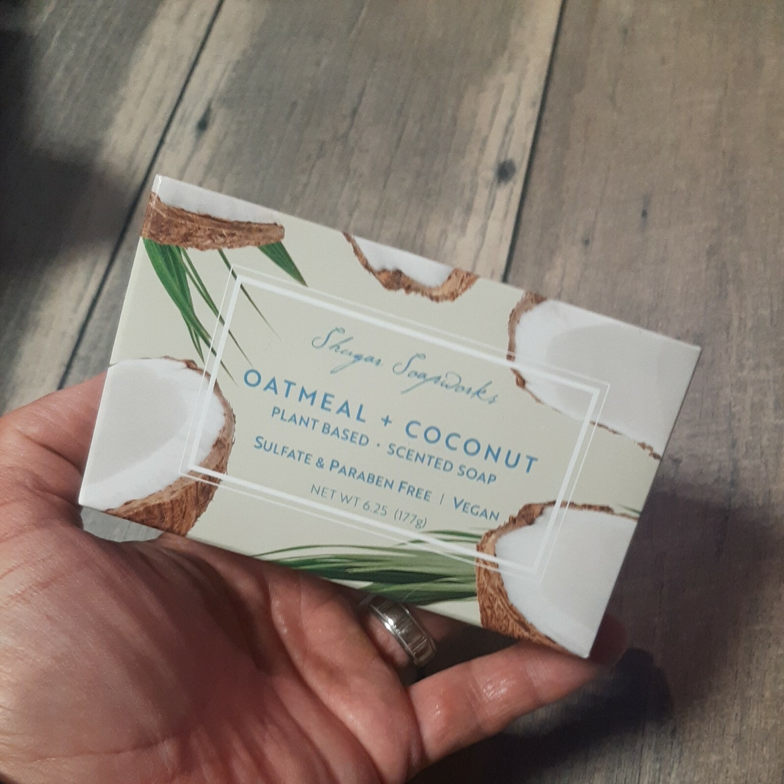 Shugar Soap Works Oatmeal Coconut Plant Based Vegan Scented Soap 6.25oz