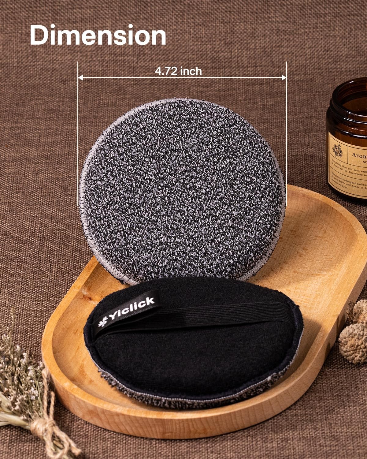 Yiclick Exfoliating Body Scrubber Exfoliator 2 Pack – Black