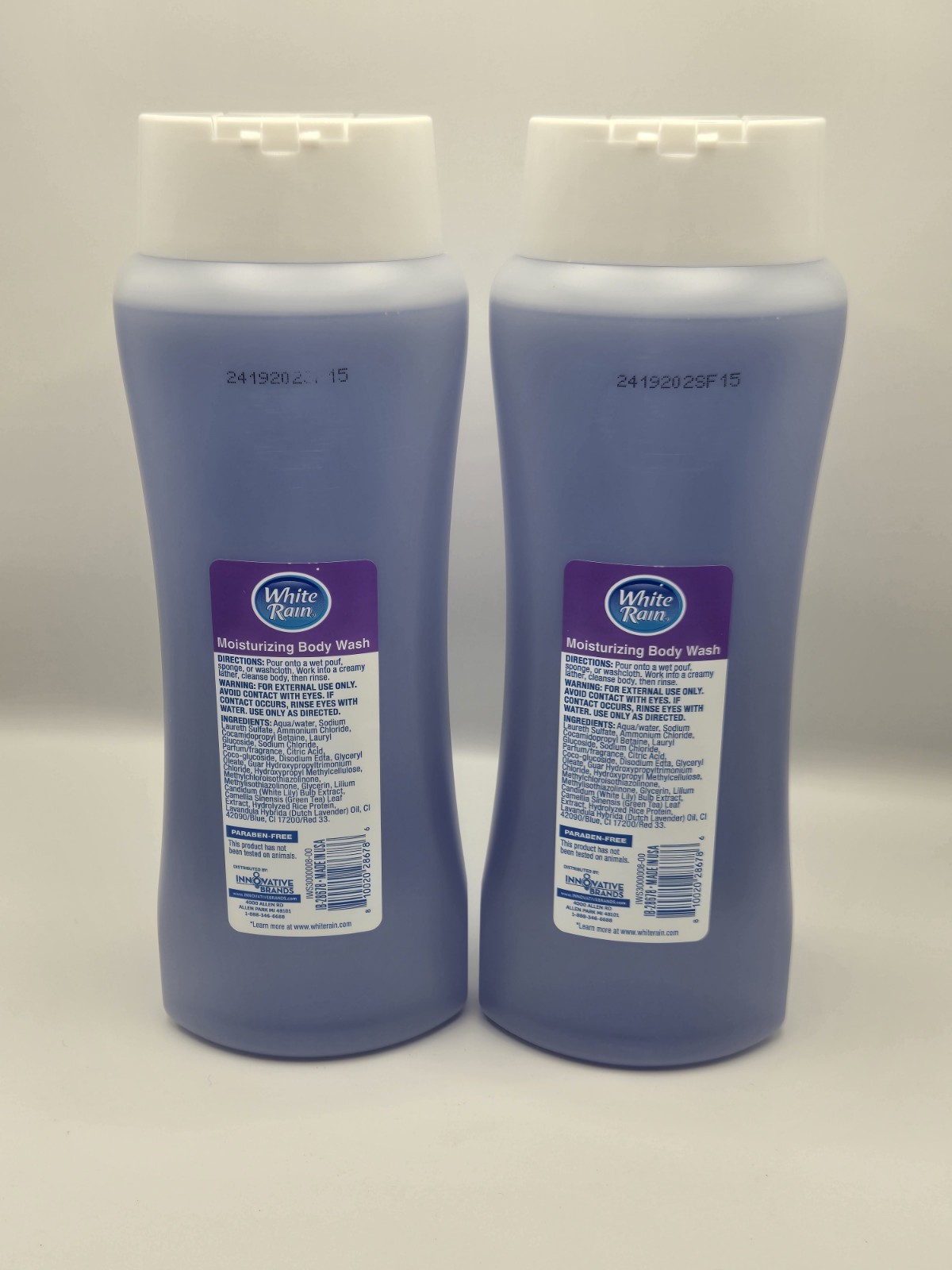 New Bigger Size! Lavender Escape Body Wash-White Rain-2/18oz Bottles