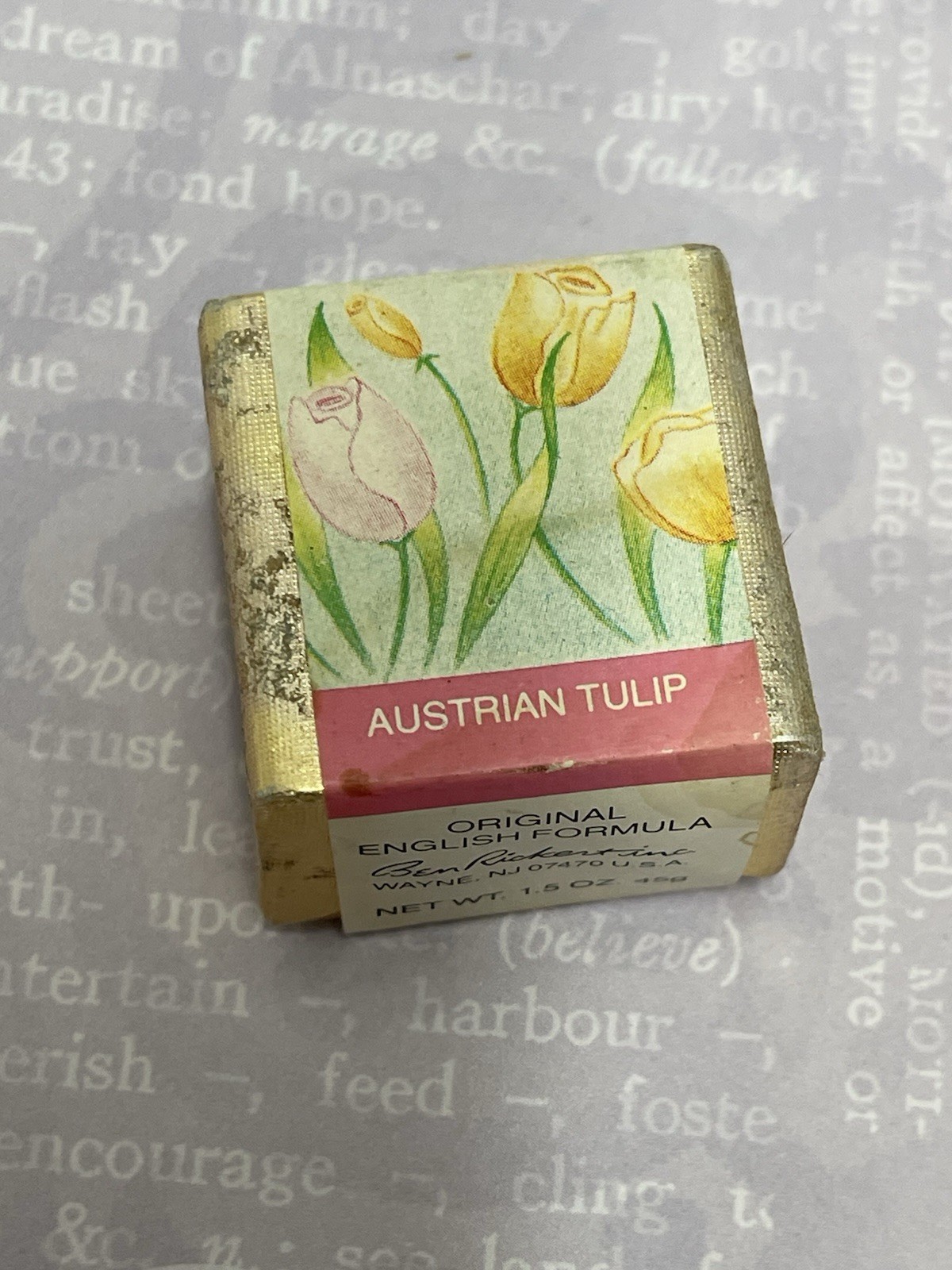 3 Vintage Bath Cubes Floral English Ben Rickert Tulip French Lavender Venetian