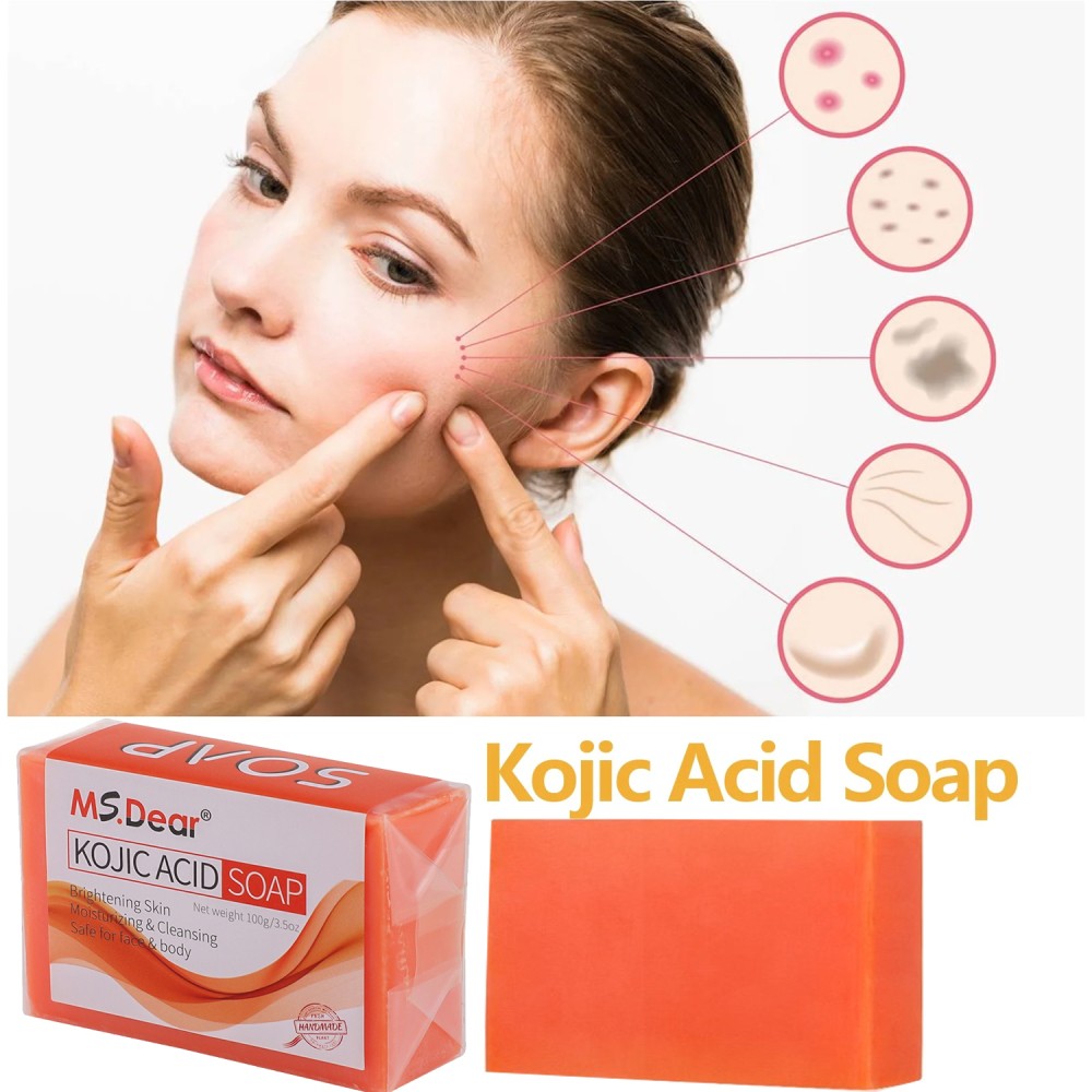 Handmade Kojic Acid Soap Face Body Care Soap Facial Cleansing Moisturizing Soap