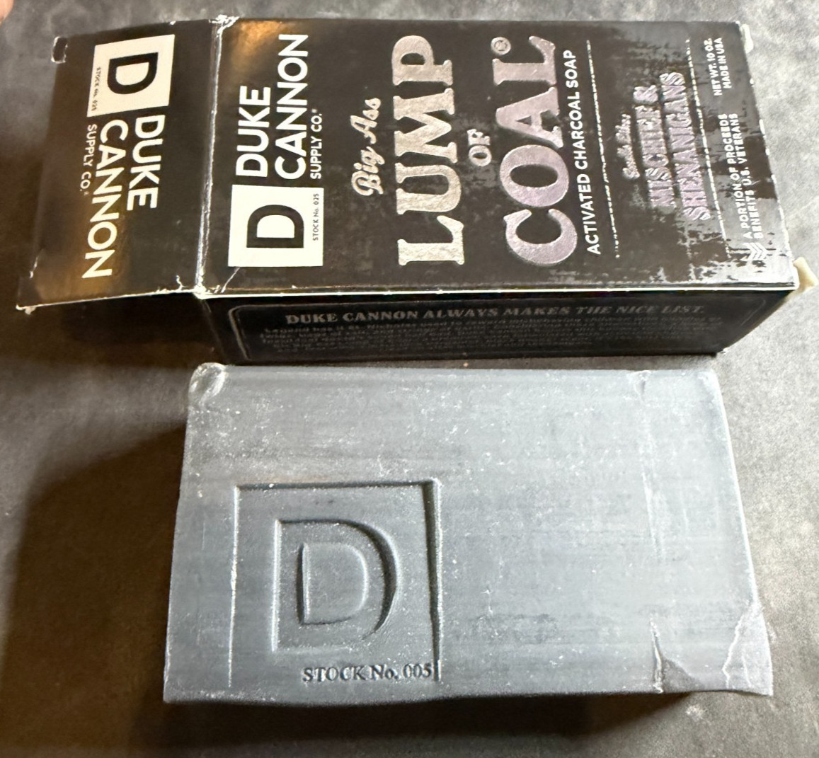 Duke Cannon Big Ass Lump Of Coal Big Brick of Soap for Men 10 oz Made In USA