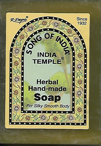 India Temple Herbal Hand Made Soap 100 Gram Bar R-EXPO Song of India