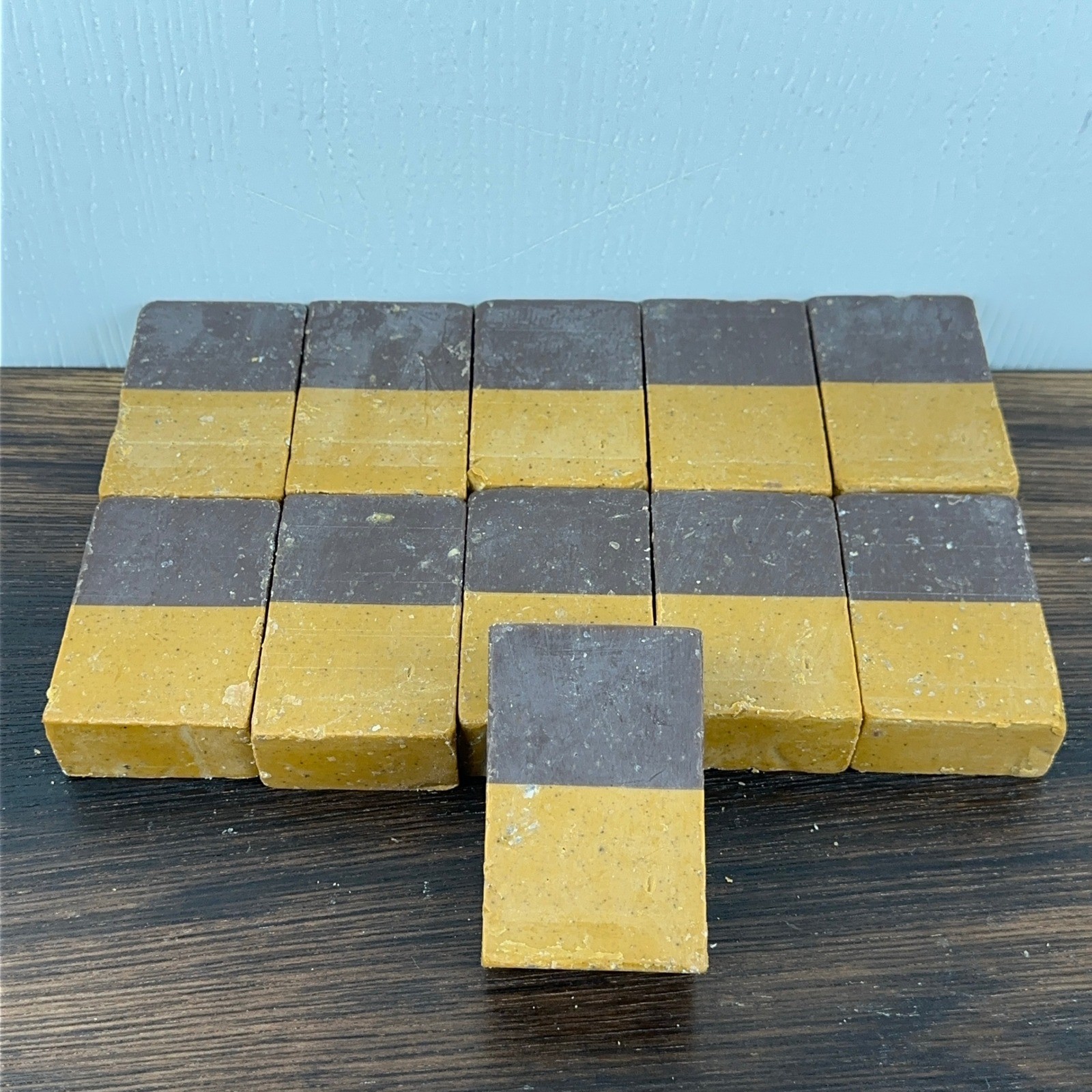 Pacha Soap Co Handcrafted Bar Soap Lot of 11 Two Tone Natural Plant Based 42oz