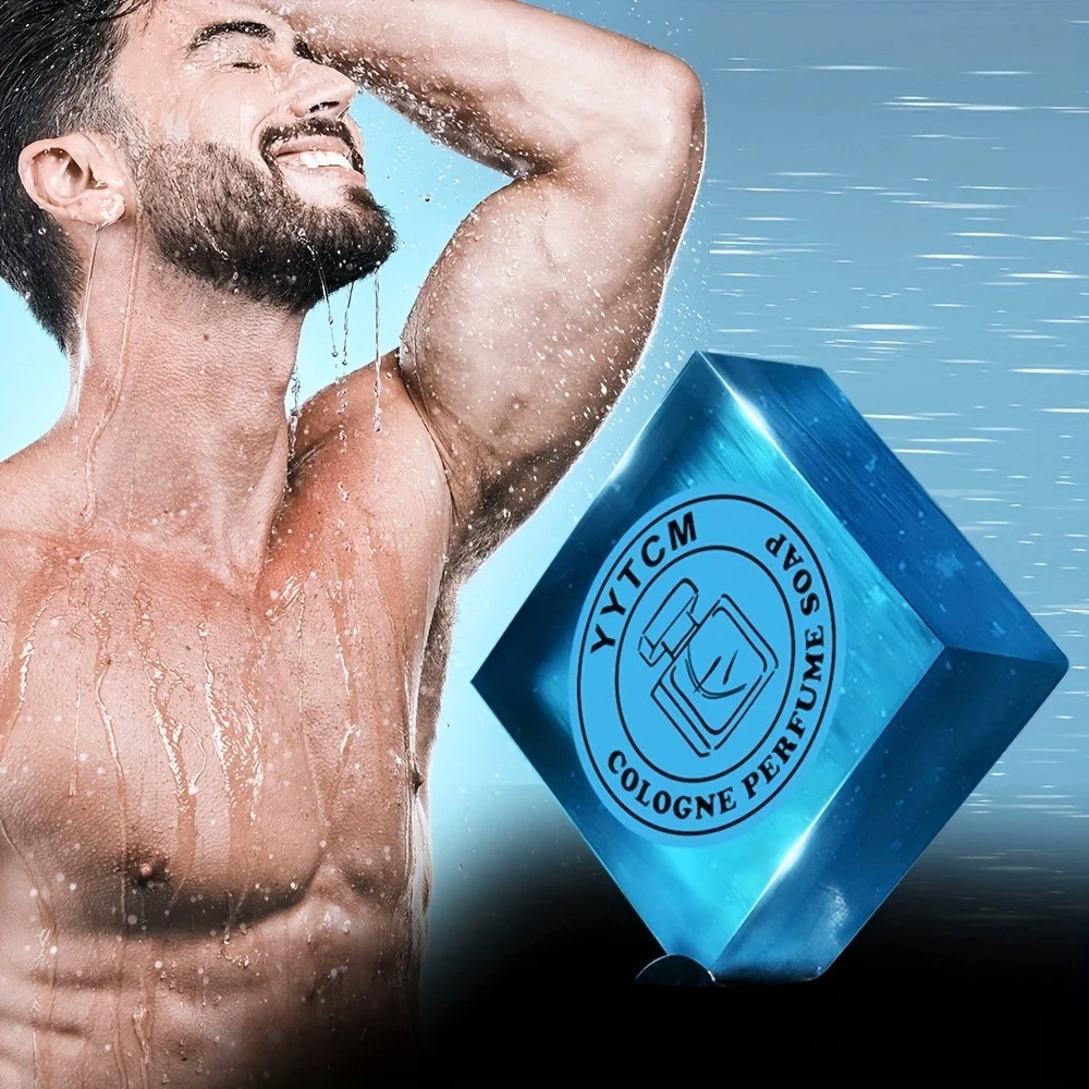 2-Pcs Men’s Cologne Perfume & Sandalwood w/ Essential Oil Handmade Bath Soap*