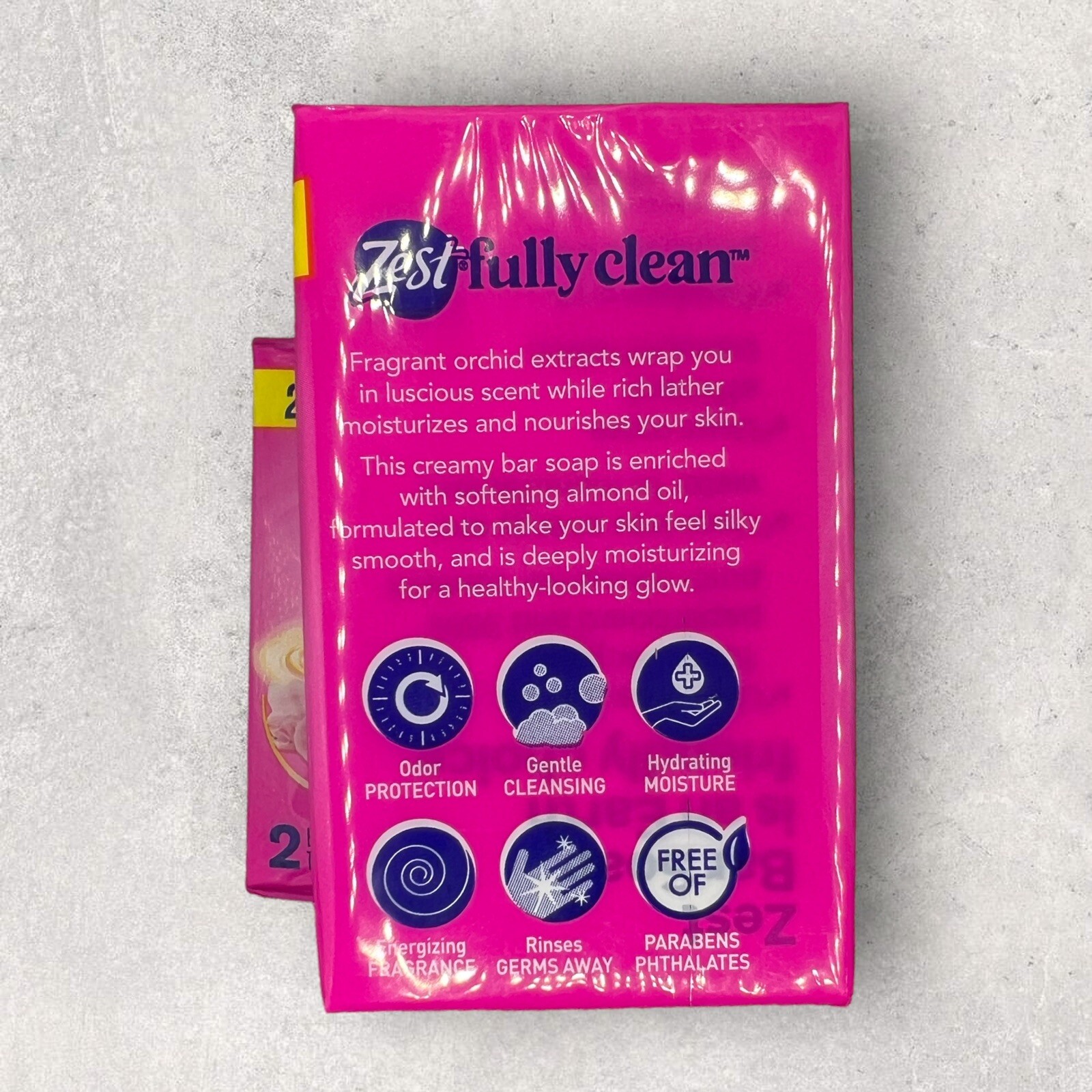 2 x Zest Indulgence Moisturizing LUSH ORCHID & ALMOND OIL Bar Soap 4 Total Bars