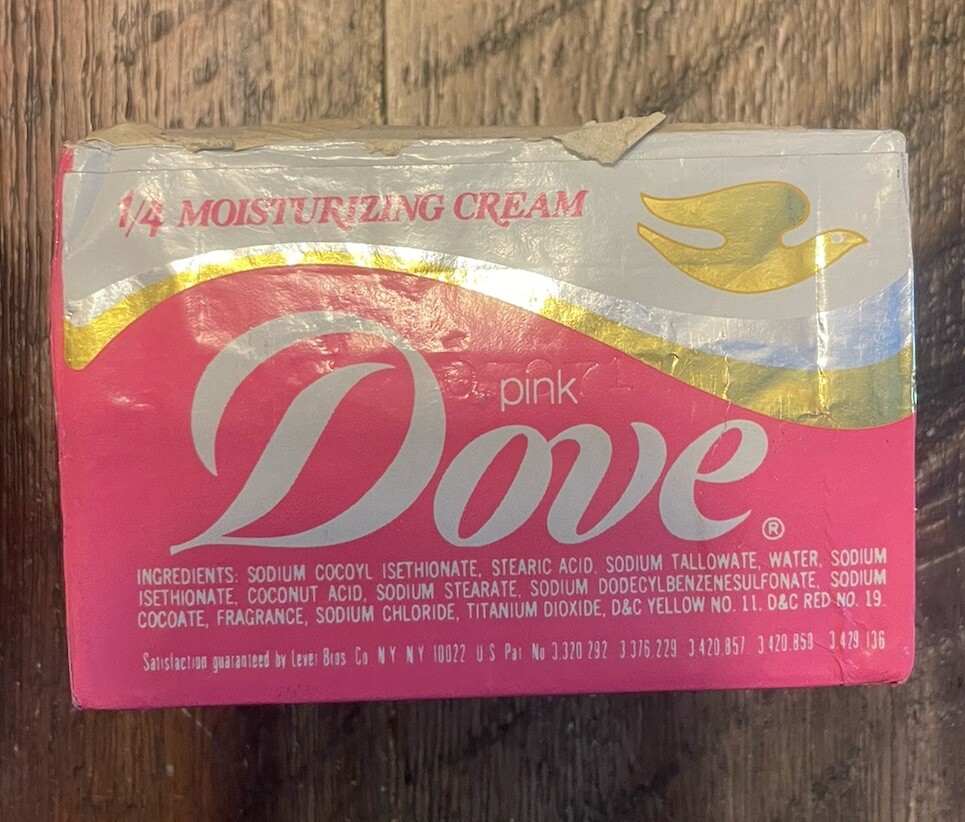 (2) Vintage Dove Beauty Bar Soap 3.5 Oz Pink & White *New Old Stock /NOS* Prop