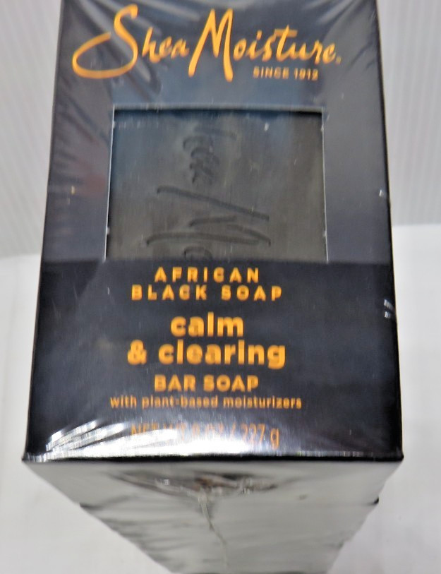 6 pk Shea Moisture Bar Soap African Black Soap 8 oz Ea Plant Based ALOE Palm Ash