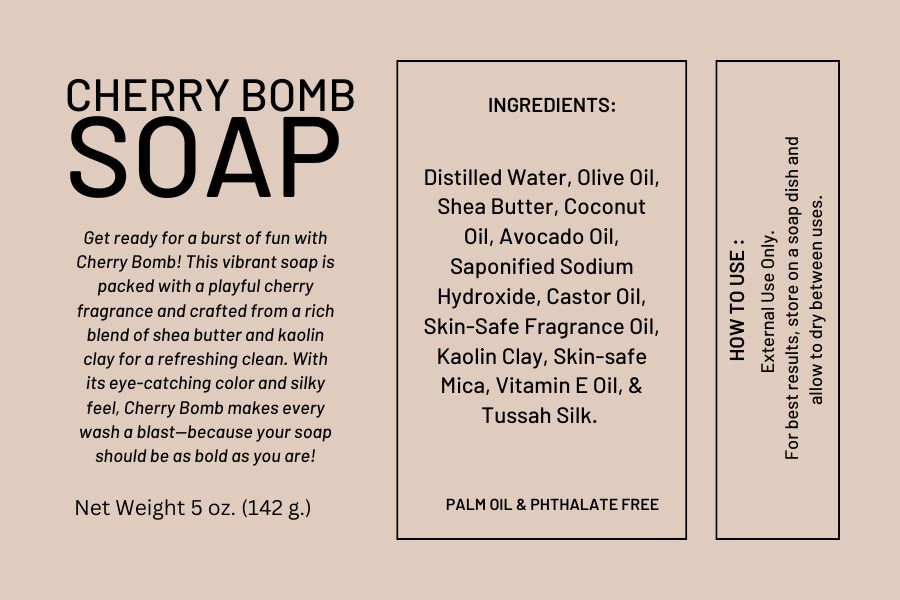 Luxury Handmade Shea Butter Soap 5 oz – Six Options – No Palm Oil or Phthalates