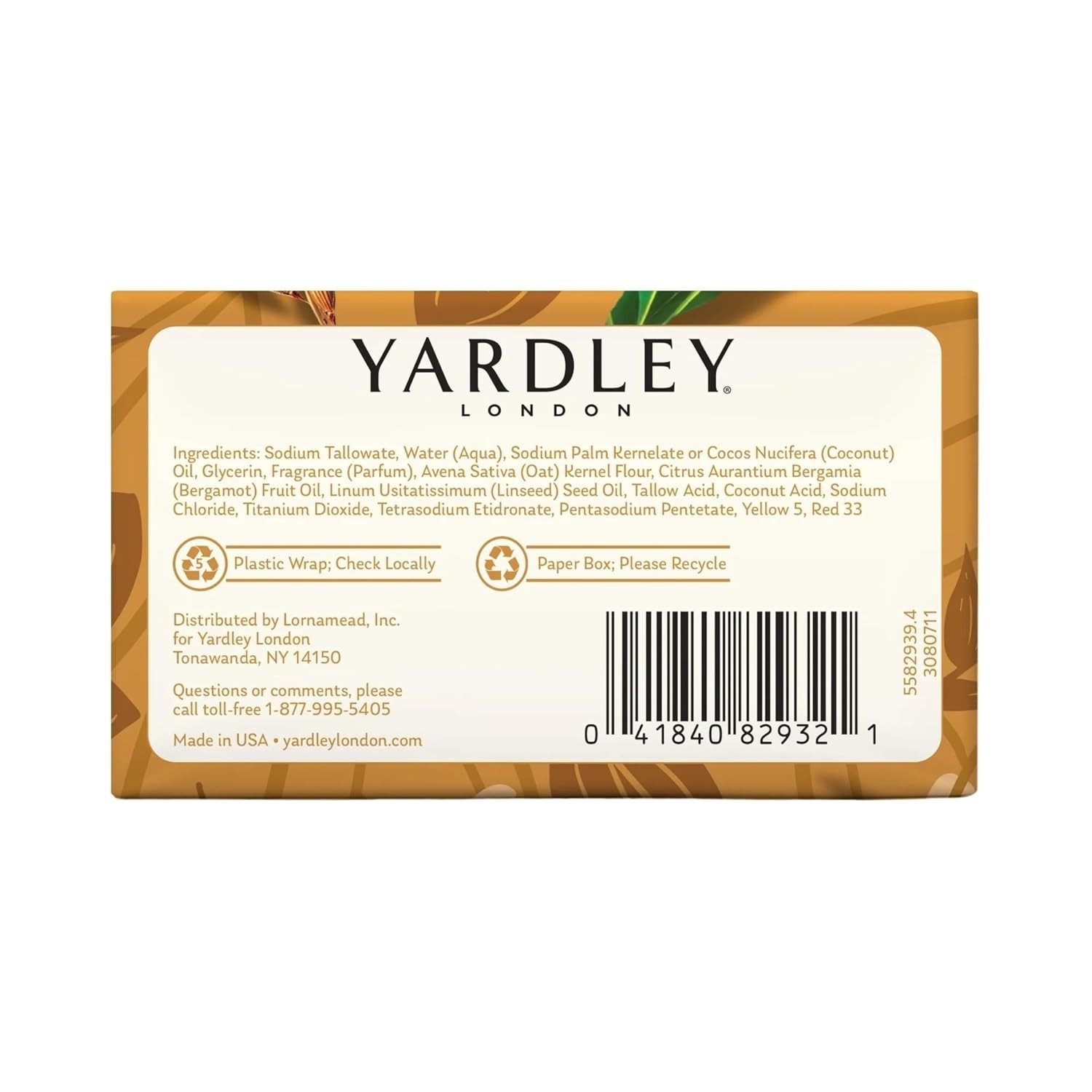 London Moisturizing Bar Oatmeal & Almond with Natural Oats 4.0 oz Pack of 6