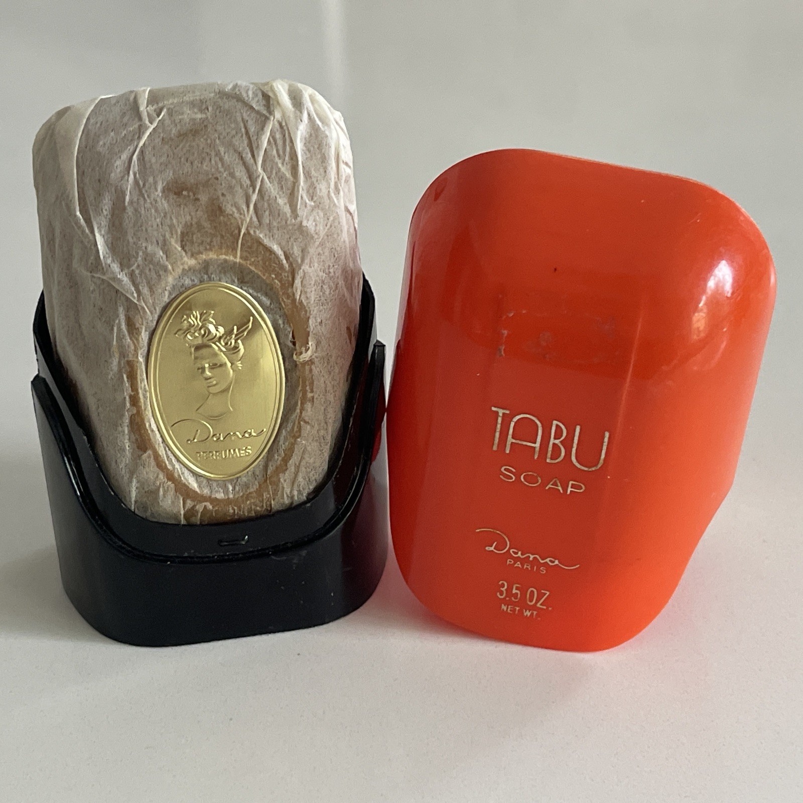 TABU Dana Paris Perfumed Soap SAVON DE LUXE 3.5 oz NOS + Eau De Cologne VTG FOR