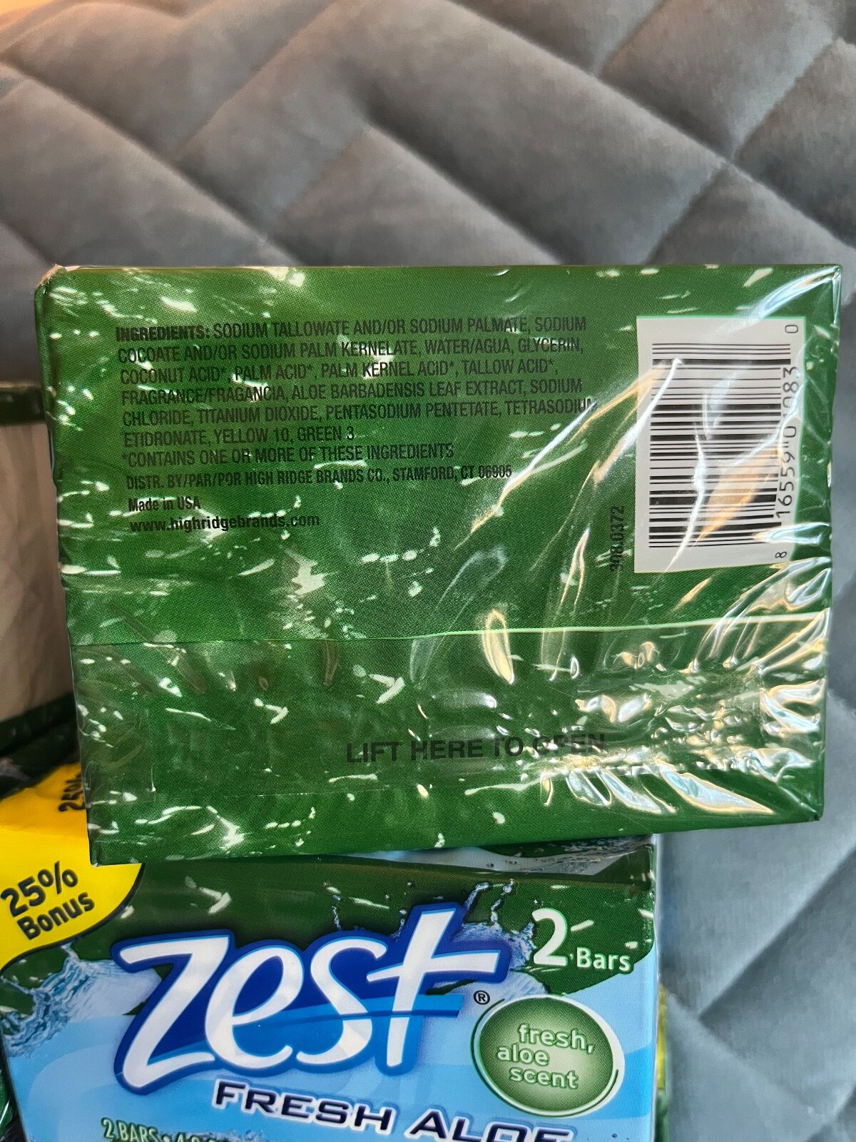 ZEST FRESH ALOE 2 PACK BAR SOAP – LOT OF 10 (20 TOTAL 4.0 BARS) – NEW RARE
