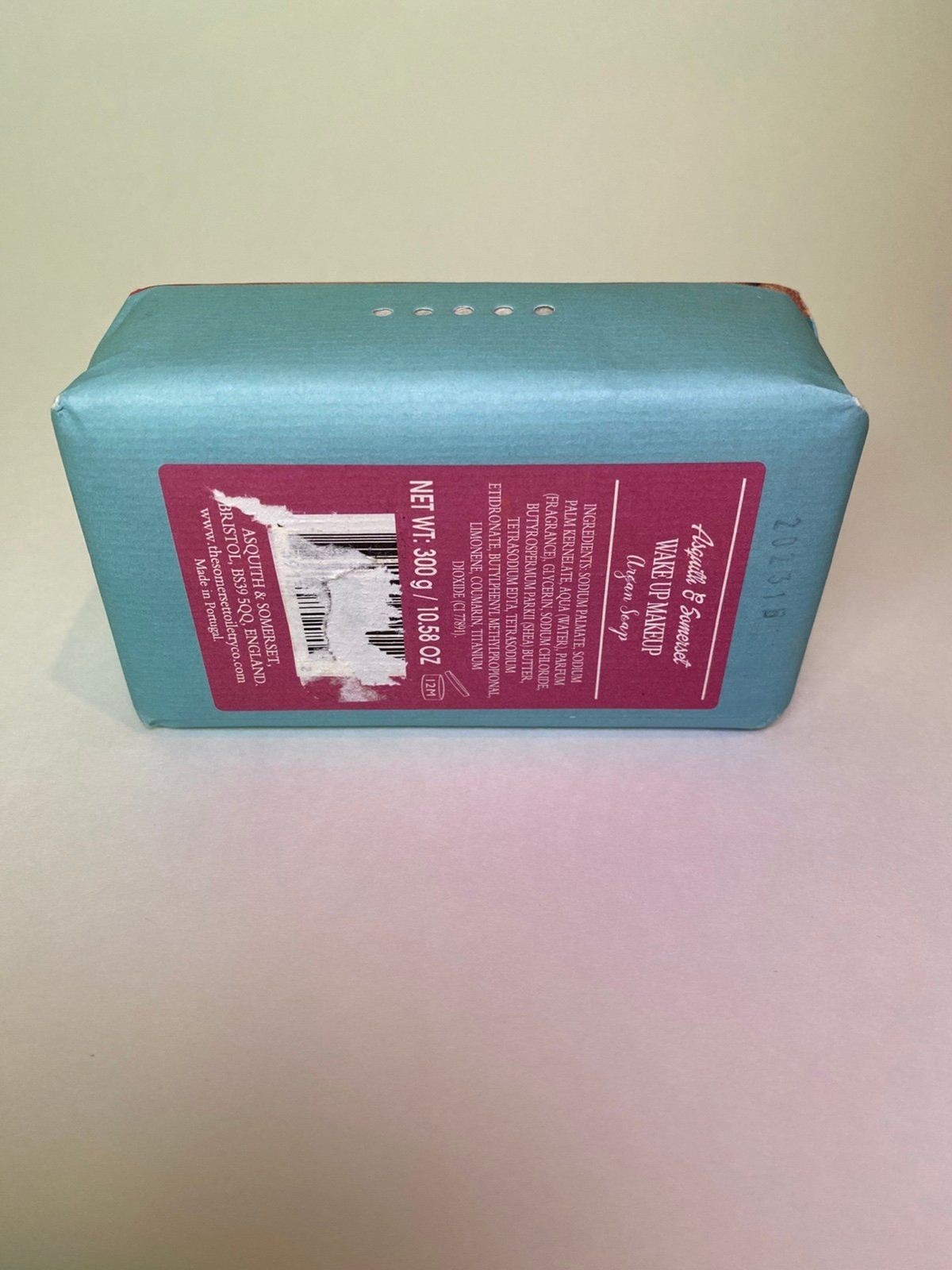Asquith & Somerset England “Wake Up Make Up” Argan Soap Bar 10.58 oz New Sealed