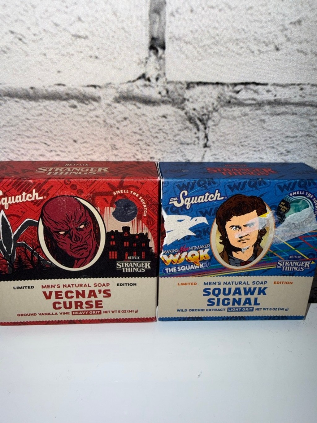 Men’s Dr. Squatch Stranger Things Soap Set of Four Size Gray Red Mens Gift