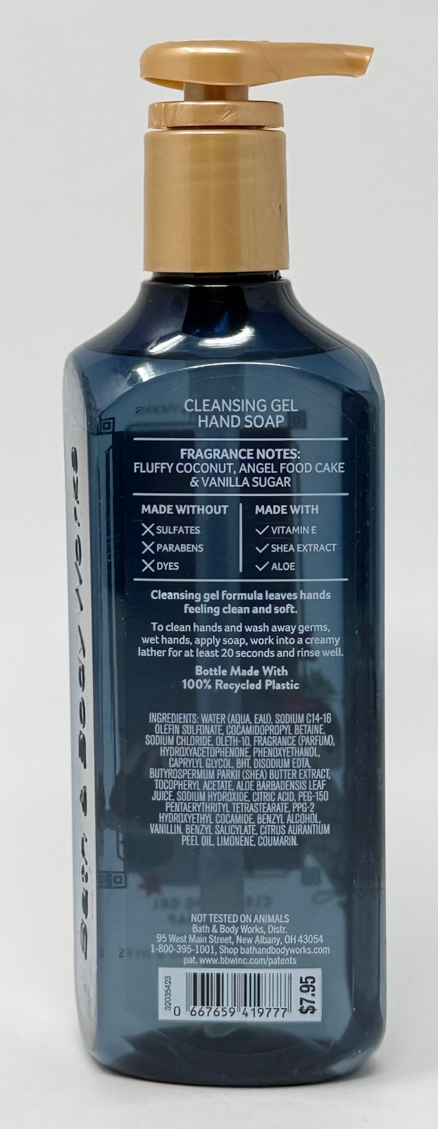 3 NEW BATH & BODY WORKS COCONUT ANGEL CAKE CLEANSING GEL HAND SOAP WASH 8OZ PUMP