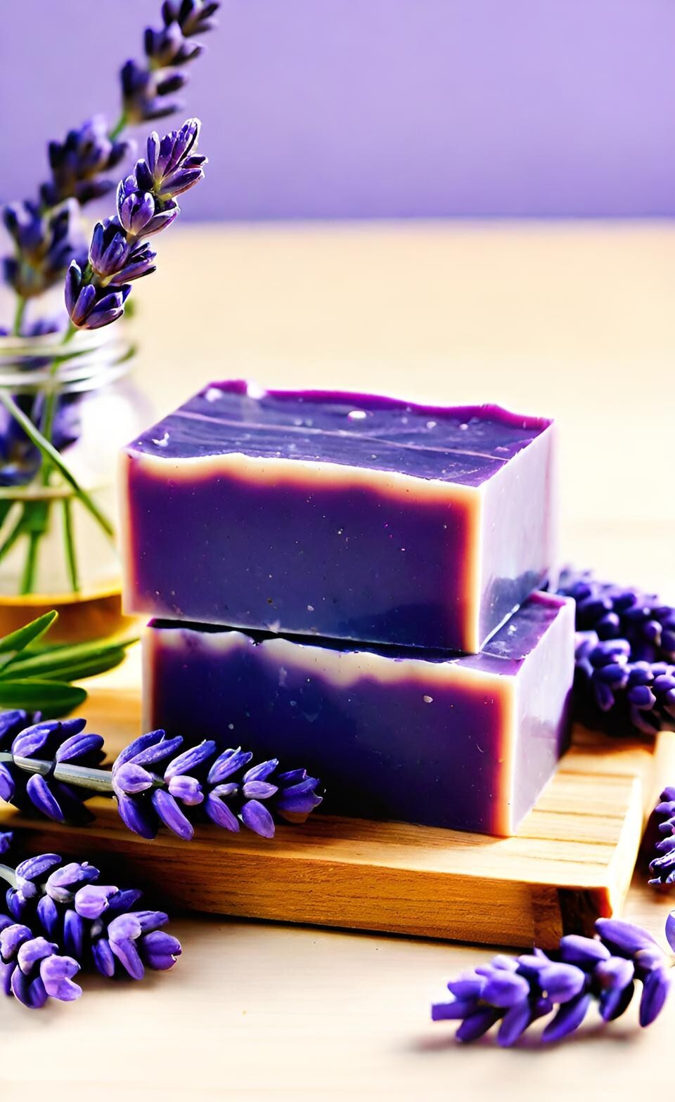 Lavender Handmade Organic Soap Bar Natural Oil Wonderful Scent Premium Body Spa