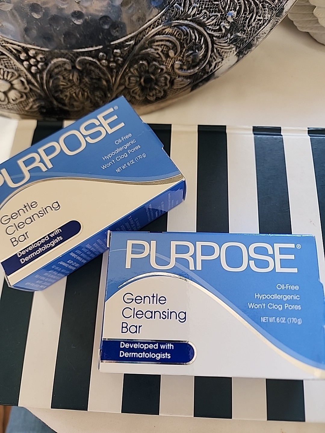 2 PURPOSE Gentle Cleansing Bars New In Box