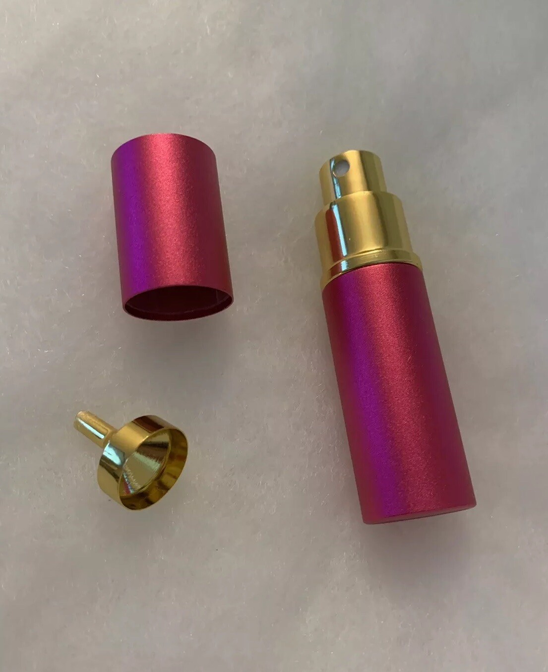 Mini Travel Refillable Pump Perfume Atomizer Spray Container w/Funnel NWOT GWP