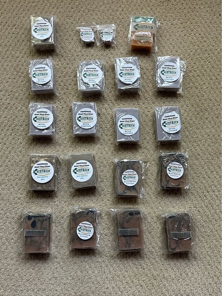 Homemade Goat Milk Soap Bulk Lot (18 Bars, Various Scents)