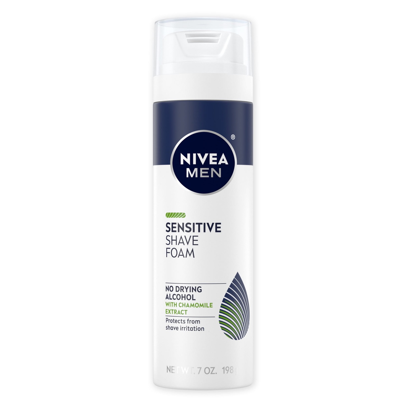 NIVEA MEN Sensitive Shave Foam Witch Chamomile Extracts, 7 oz