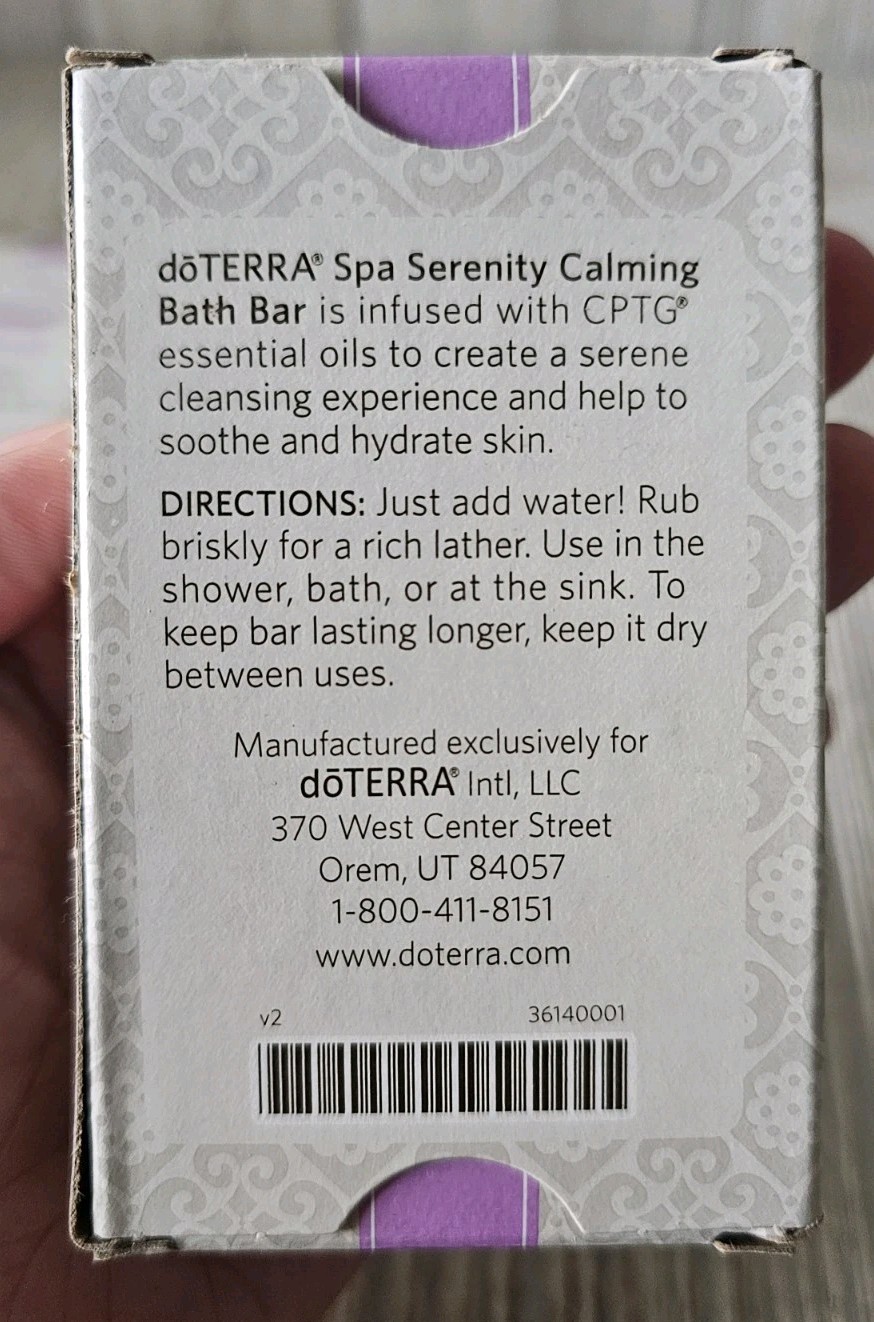 doTERRA SPA Serenity Calming Bath Bar Soap Essential Oils LOT Of 2