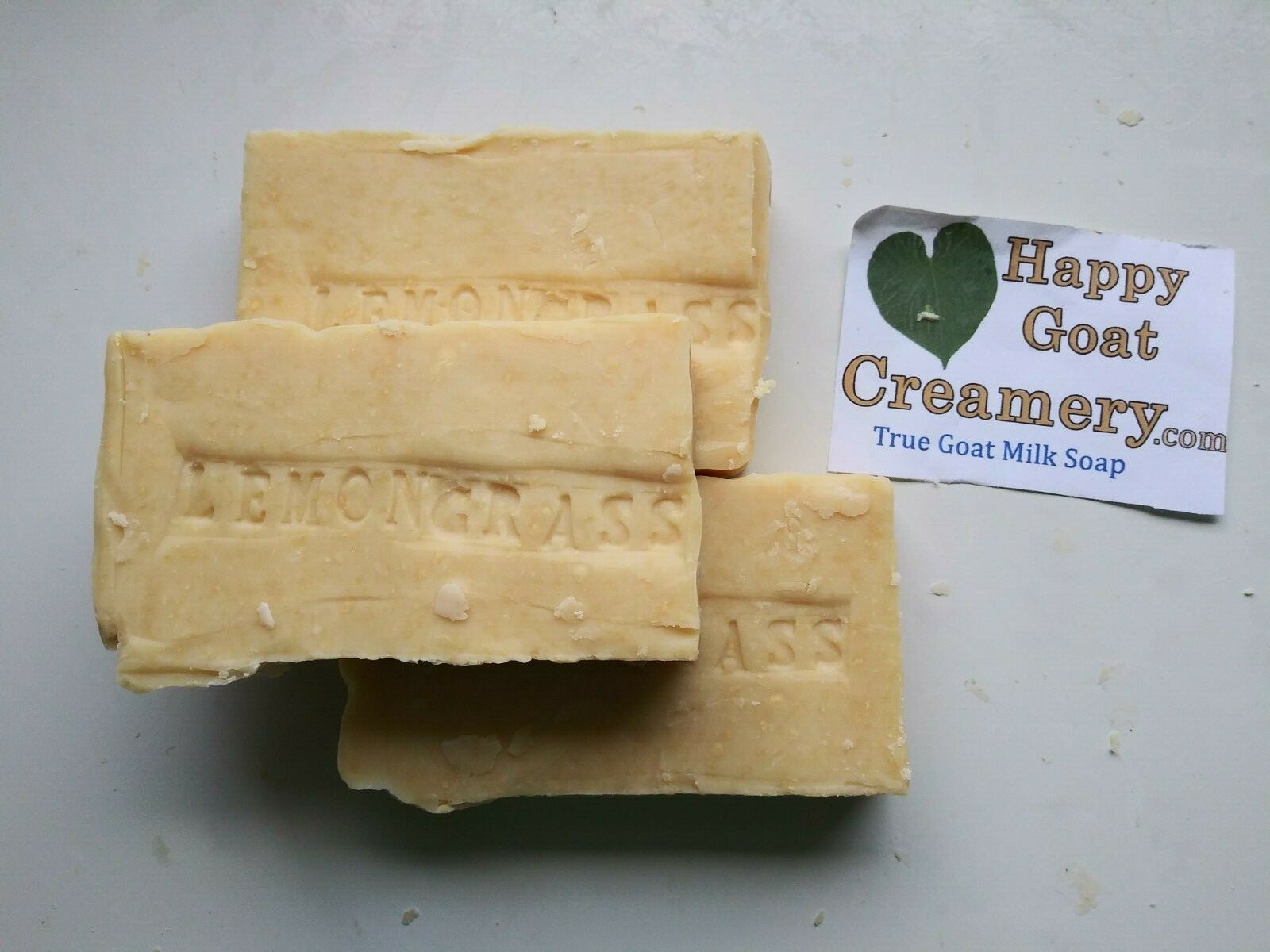 LEMONGRASS GOAT MILK SOAP HAPPY GOAT CREAMERY PURE ESSENTIAL OIL FREE SHIPPING