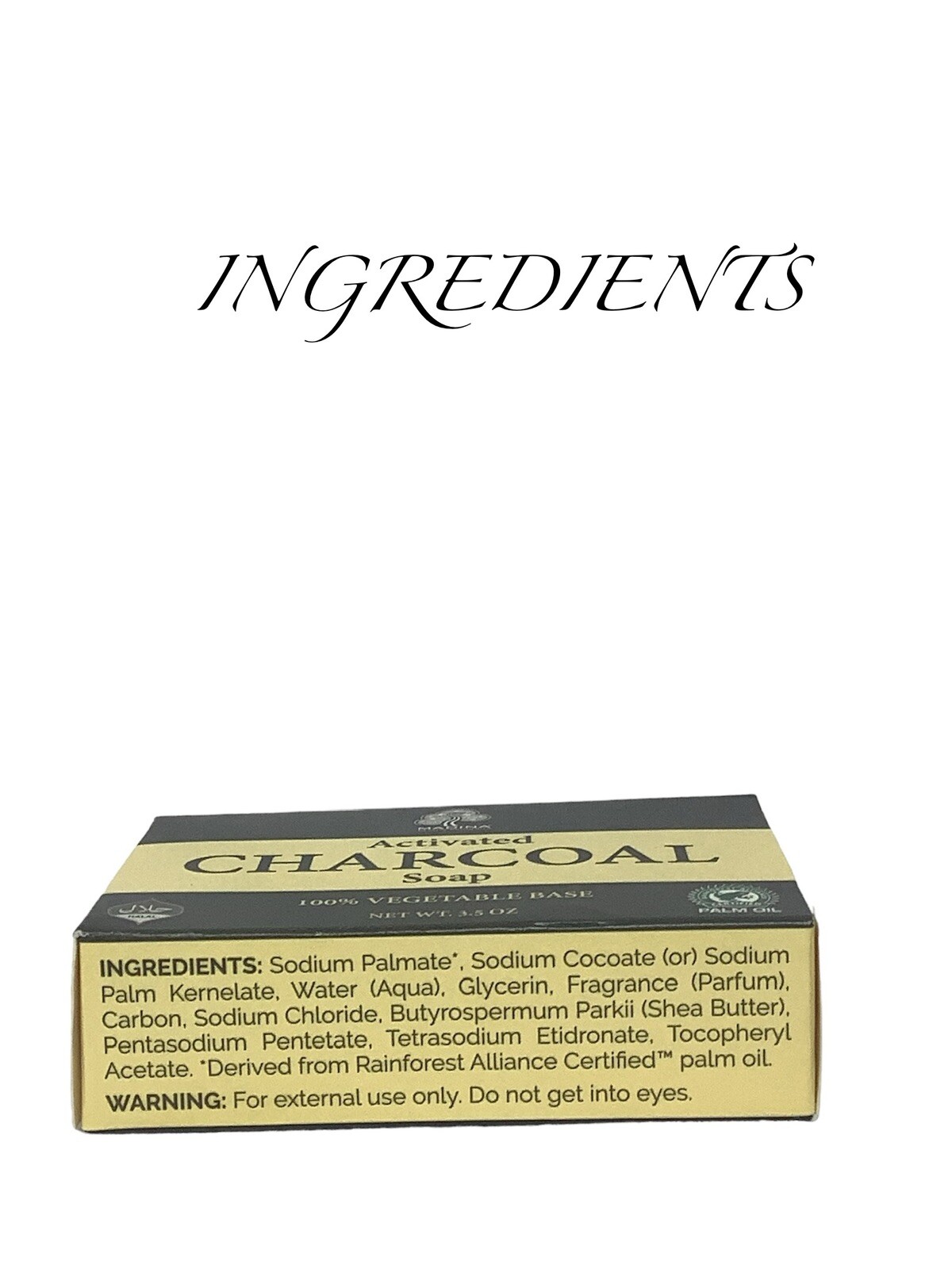 Madina Activated Charcoal Soap Halal 100% Vegetable Base For Problematic Skin