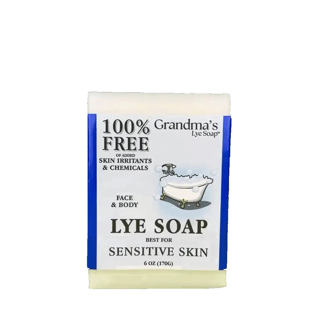 Grandma’s Pure & Natural Lye Soap Face Body Soothing Dry Skin 6 oz Pack of 6