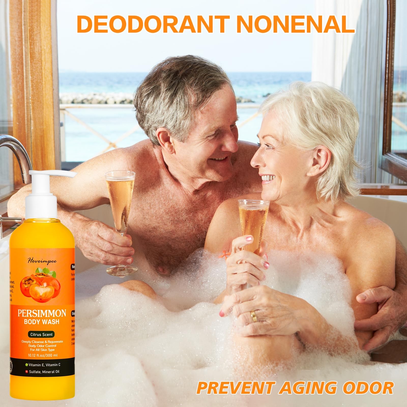 Persimmon Soap Body Odor Eliminator for Women Men, Nonenal Soap Purify Strong…