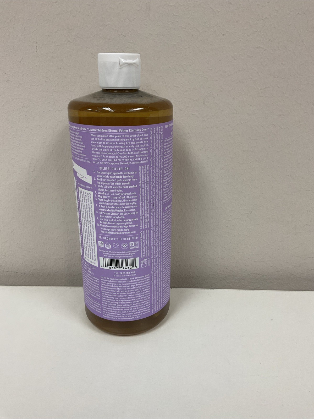 Dr. Bronner’s Magic Soaps Liquid Castile Soap Lavender 32 Oz B21-81