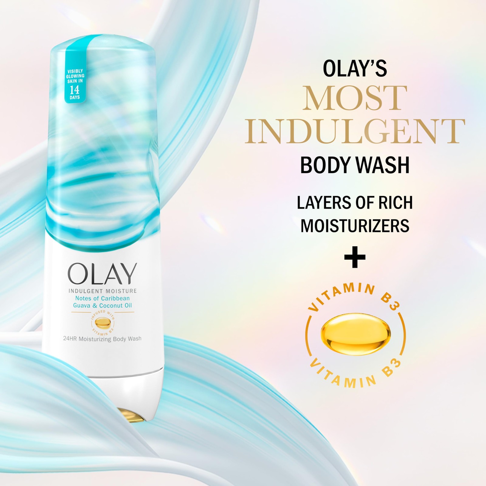 Olay Indulgent Moisture Body Wash For Women 20 Fl Oz Caribbean Guava Coconut