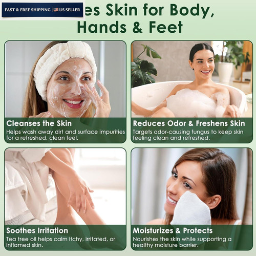 Antifungal Soap, Tea Tree Soap Bar for Back Acne, Athlete’s Foot,…