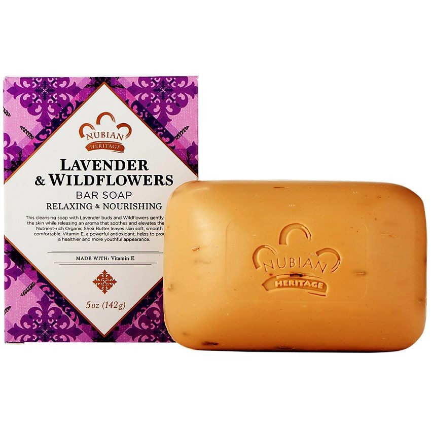 NUBIAN HERITAGE~~LAVENDER & WILDFLOWERS~~BAR SOAP 5 OZ BIN