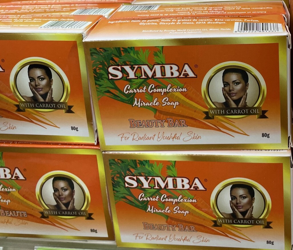 Symba Carrot Complexion Miracle Soap, 8 Pack (80g Bars) – Skin Brightening Bars