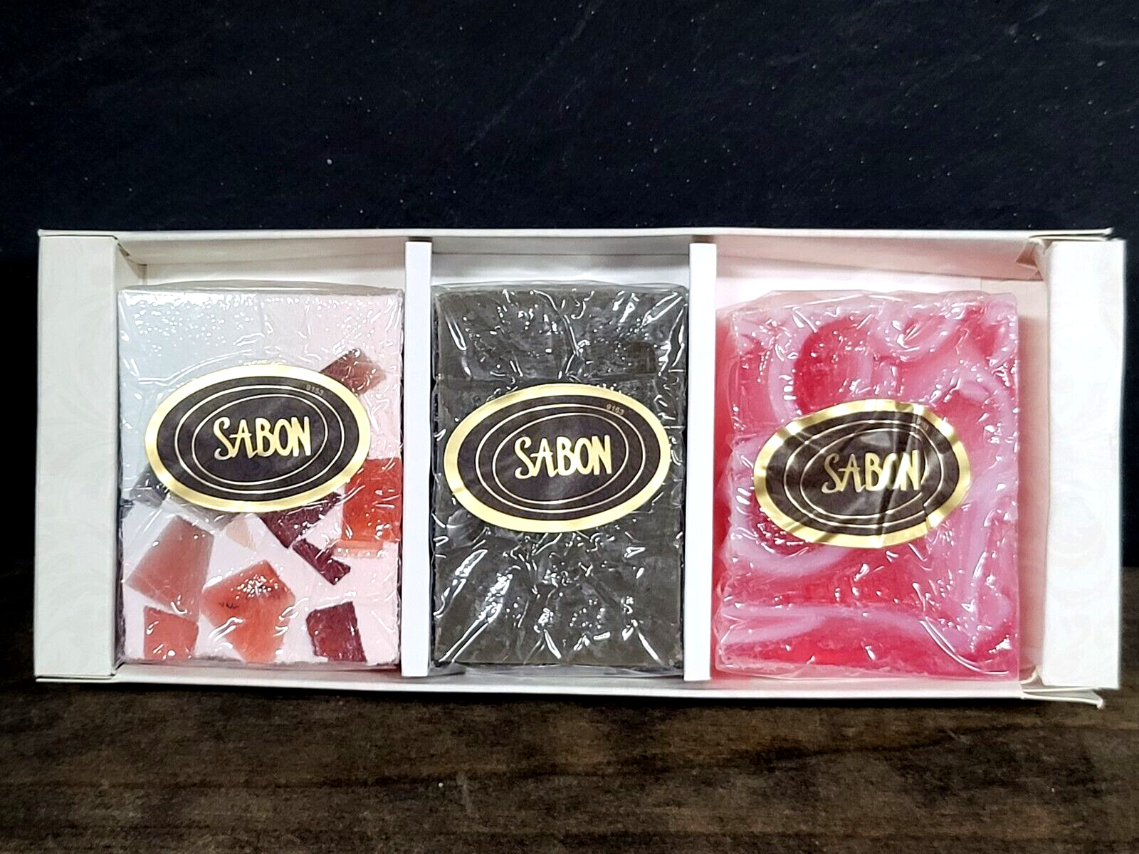 Sabon 3 soap bars ~ Rose, Dead Sea Mud, Kiwi Mango ~ new in box (m2