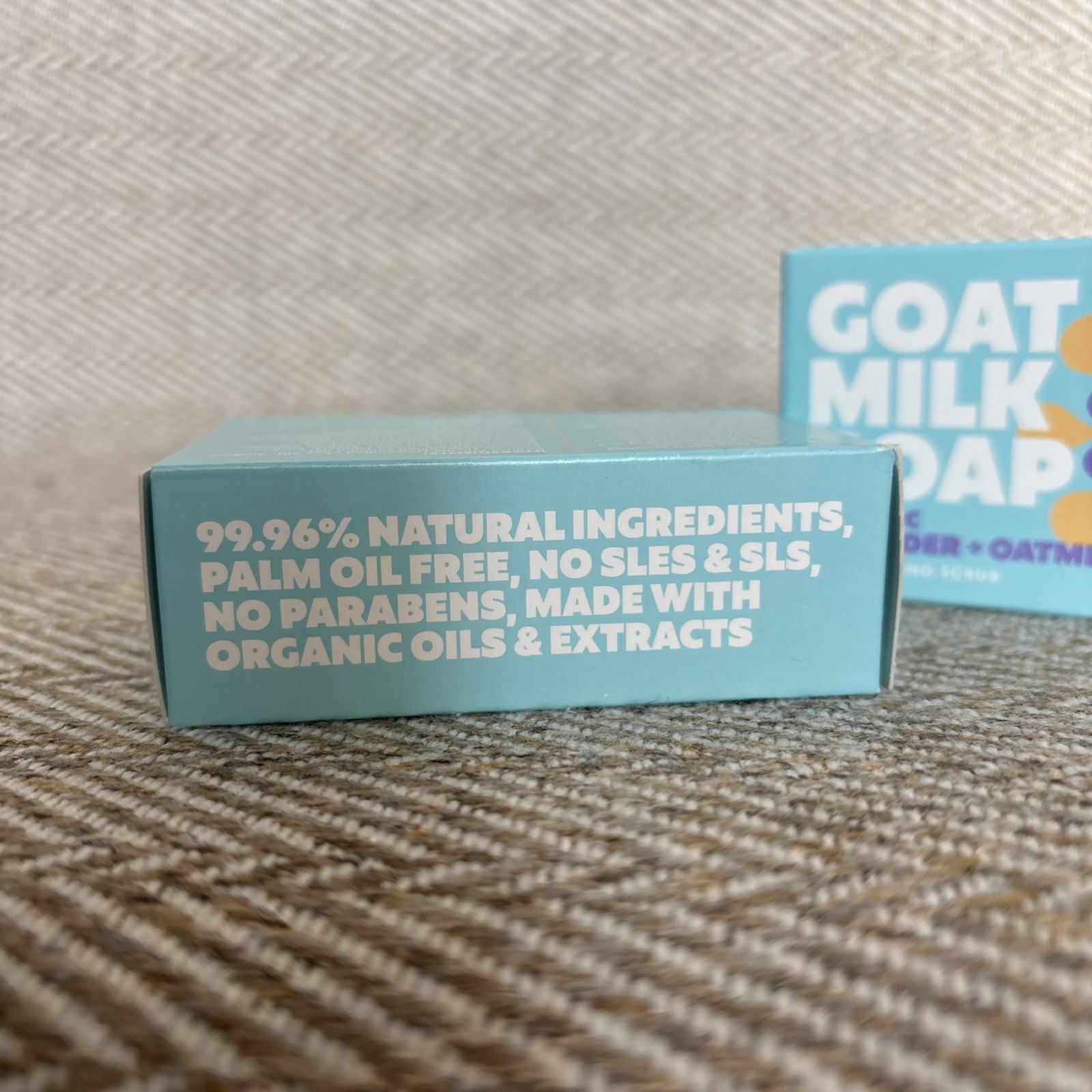 2 Lavender & Oatmeal Organic Scrub Bar Goat Milk Soap 3.5oz Made in Greece