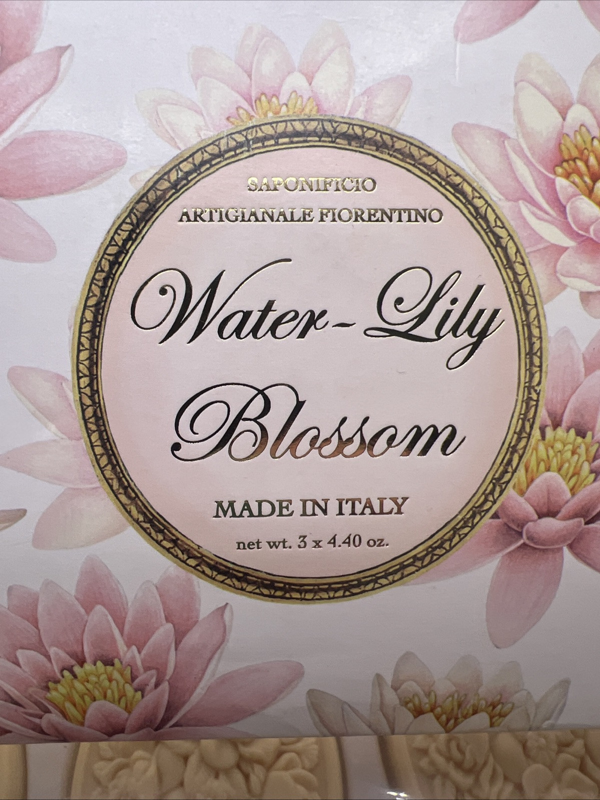 Saponificio Artigianale Fiorentino Soap Water Lily Blossom 3x 4.40oz Italy