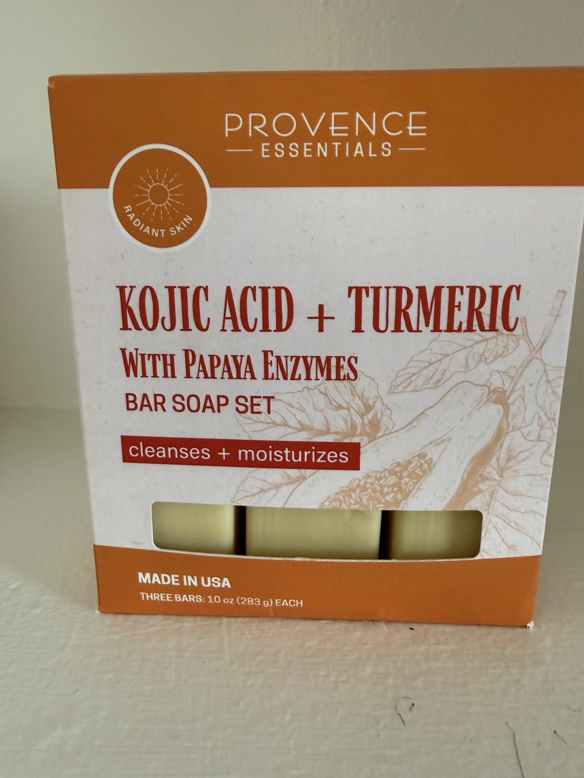 Provence Essentials Kojic Acid Turmeric Papaya Bar Soap Set Multipack