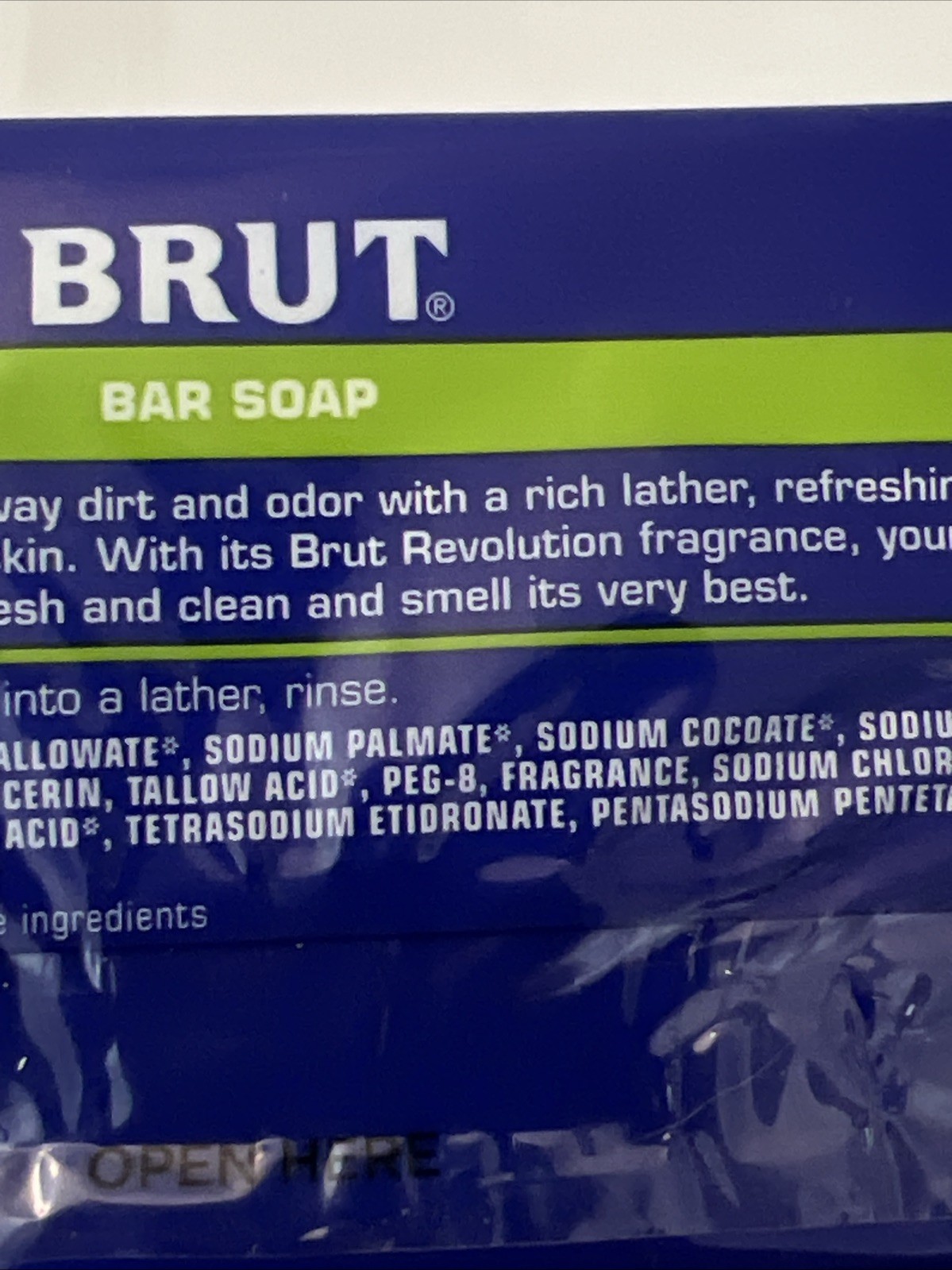 Brut Revolution Fragrance 2 Pack Bar Soap 3.5 oz Each 7 Oz Total NOS 2006 VTG
