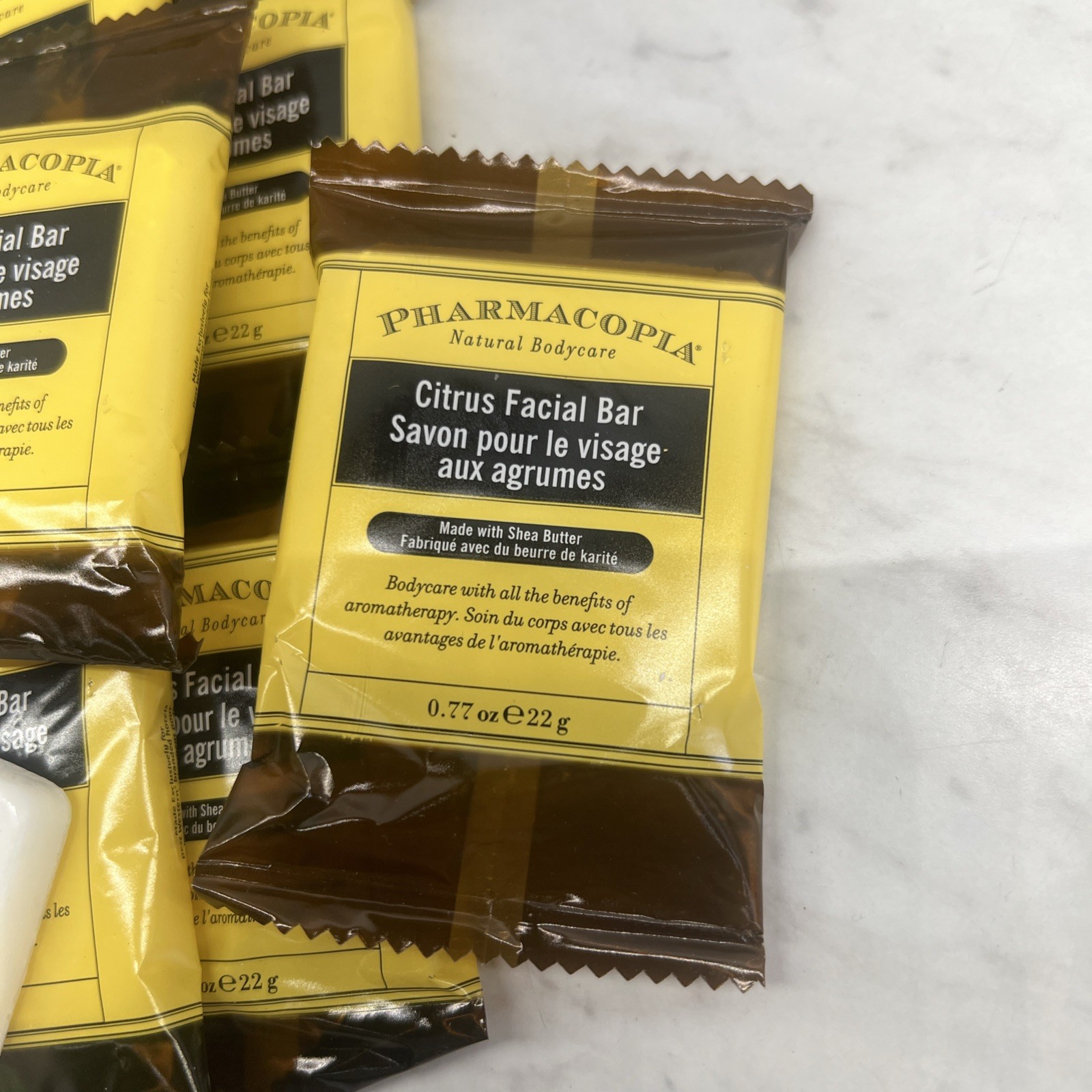 Pharmacopia Citrus Facial Bar Aromatic Soap, 1.5 oz Travel Size, Lot of 10 Bars