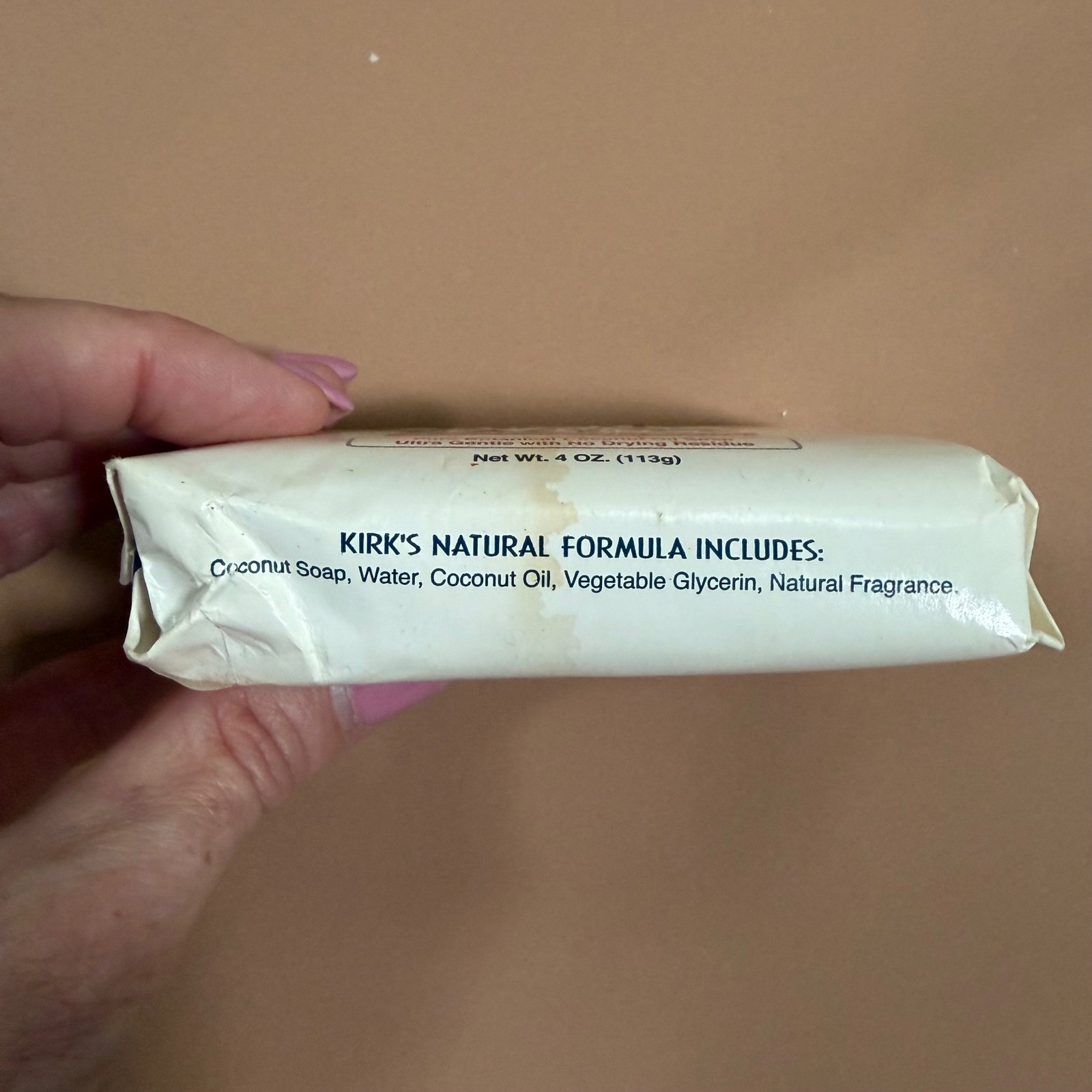 Kirk’s Original Coco Castile Natural Coconut Oil Bar Soap 4 oz Hypoallergenic
