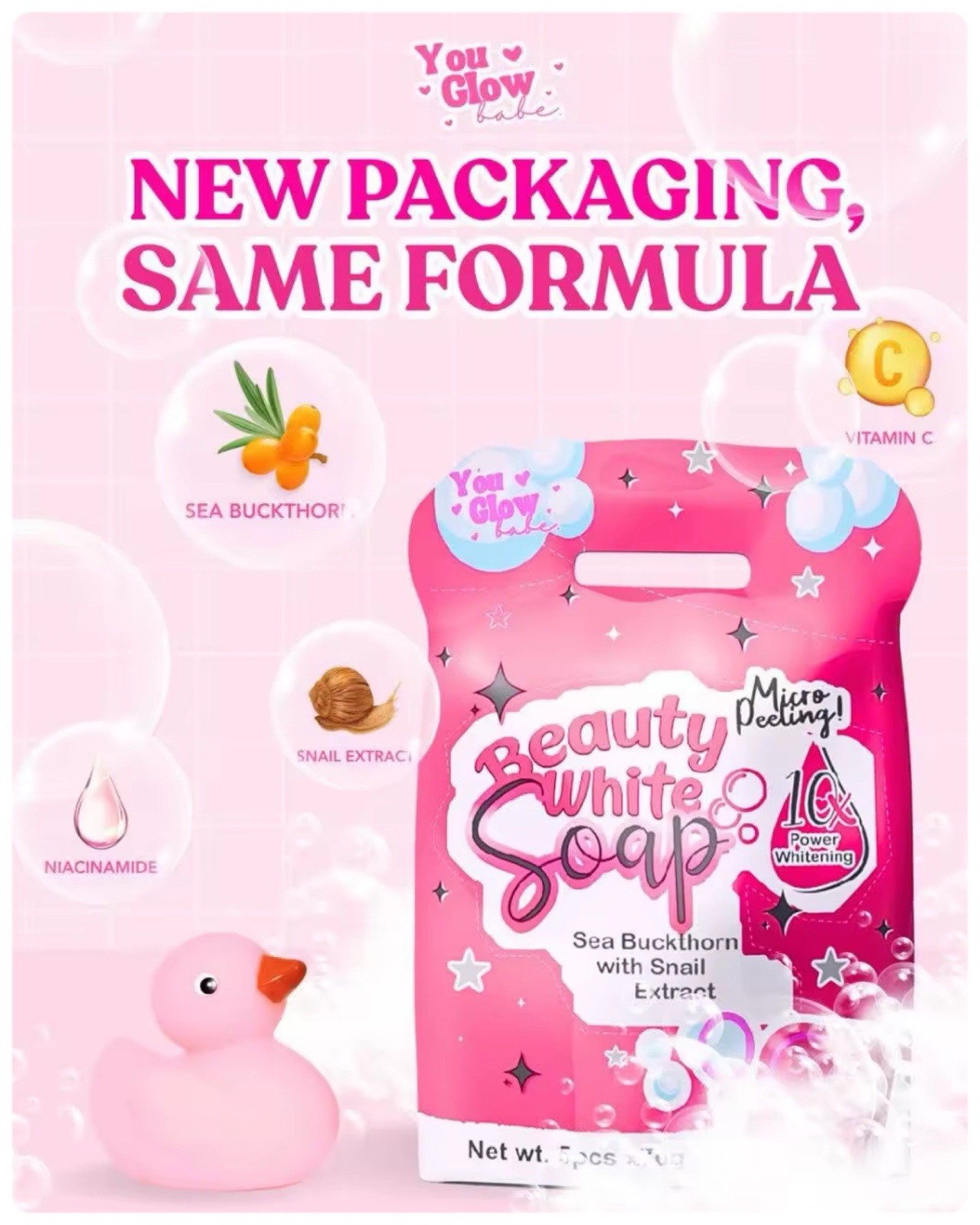 Beauty White Soap by You Glow Babe, 5 Bars x 70g