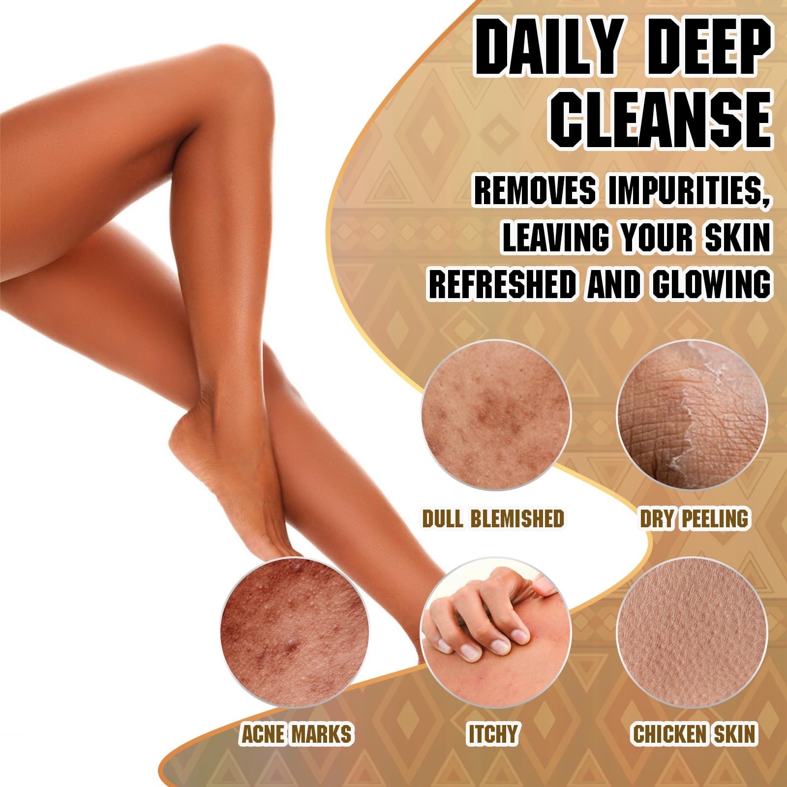 Authentic African Net Sponge (2PCS) – Exfoliating Bath Tool, Face/Body Exfoli…