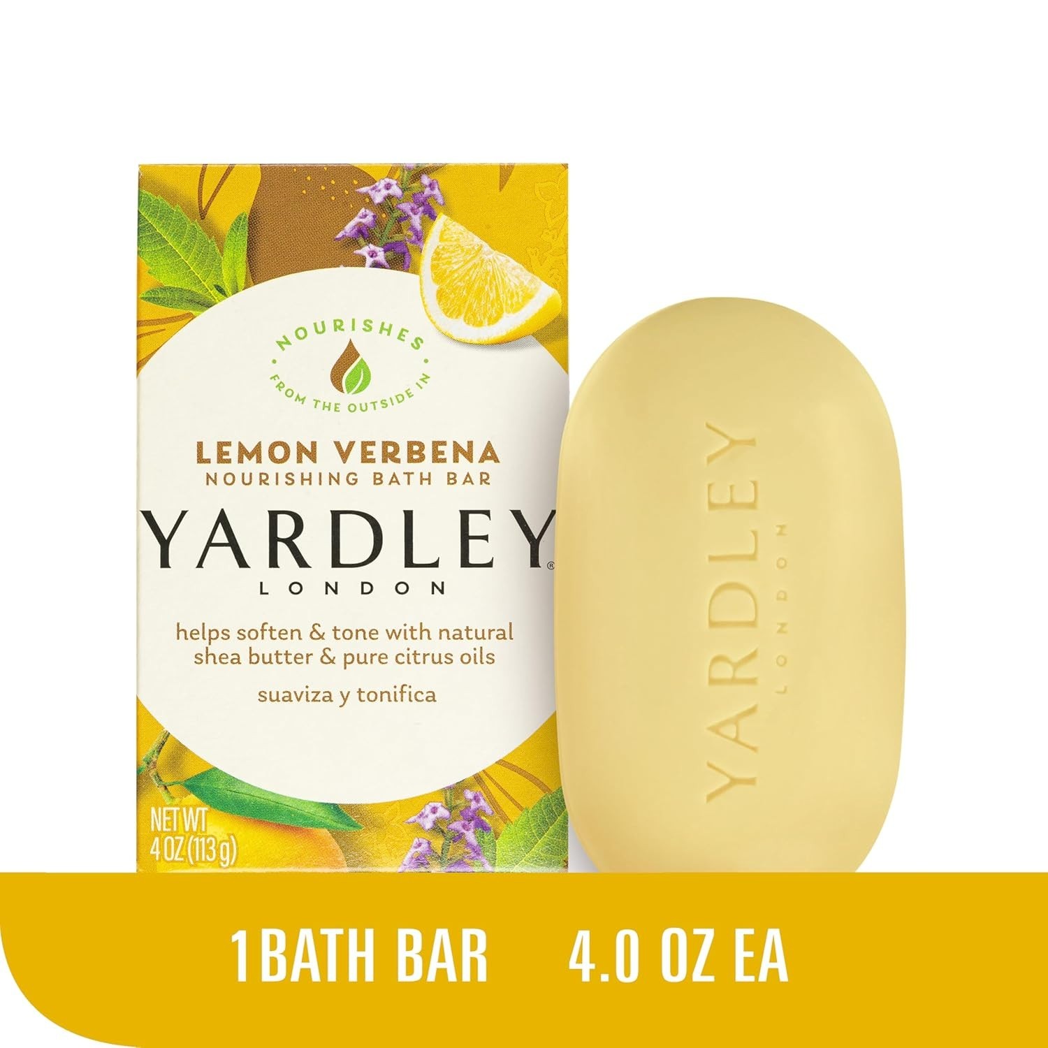 Lemon Verbena Moisturizing Bath Bar, 4 oz – Organic Shea Butter & Citrus Bliss