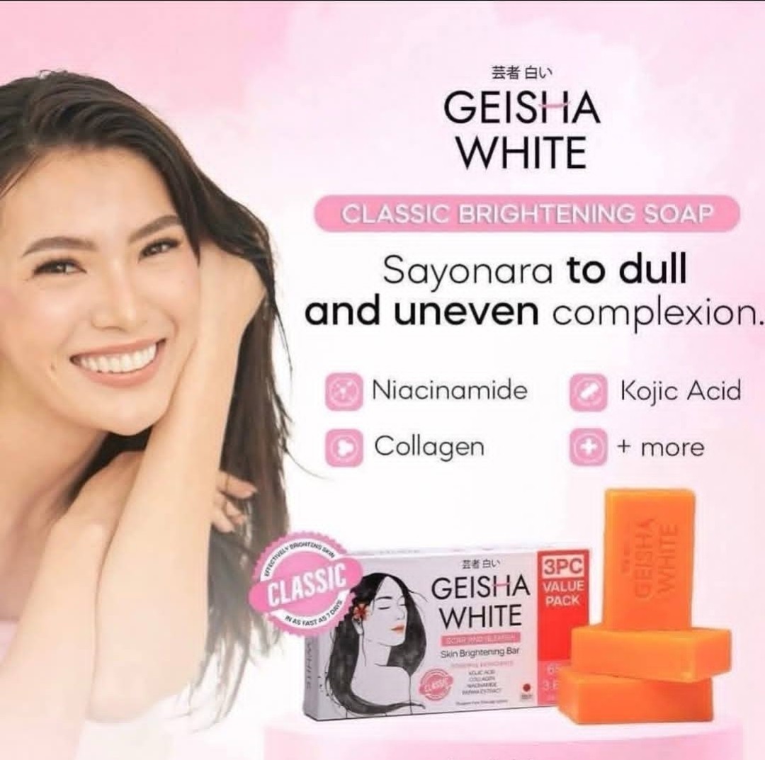 1 Box Geisha White CLASSIC skin Brightening Bar Soap SCAR & BLEMISHES💯👍👌