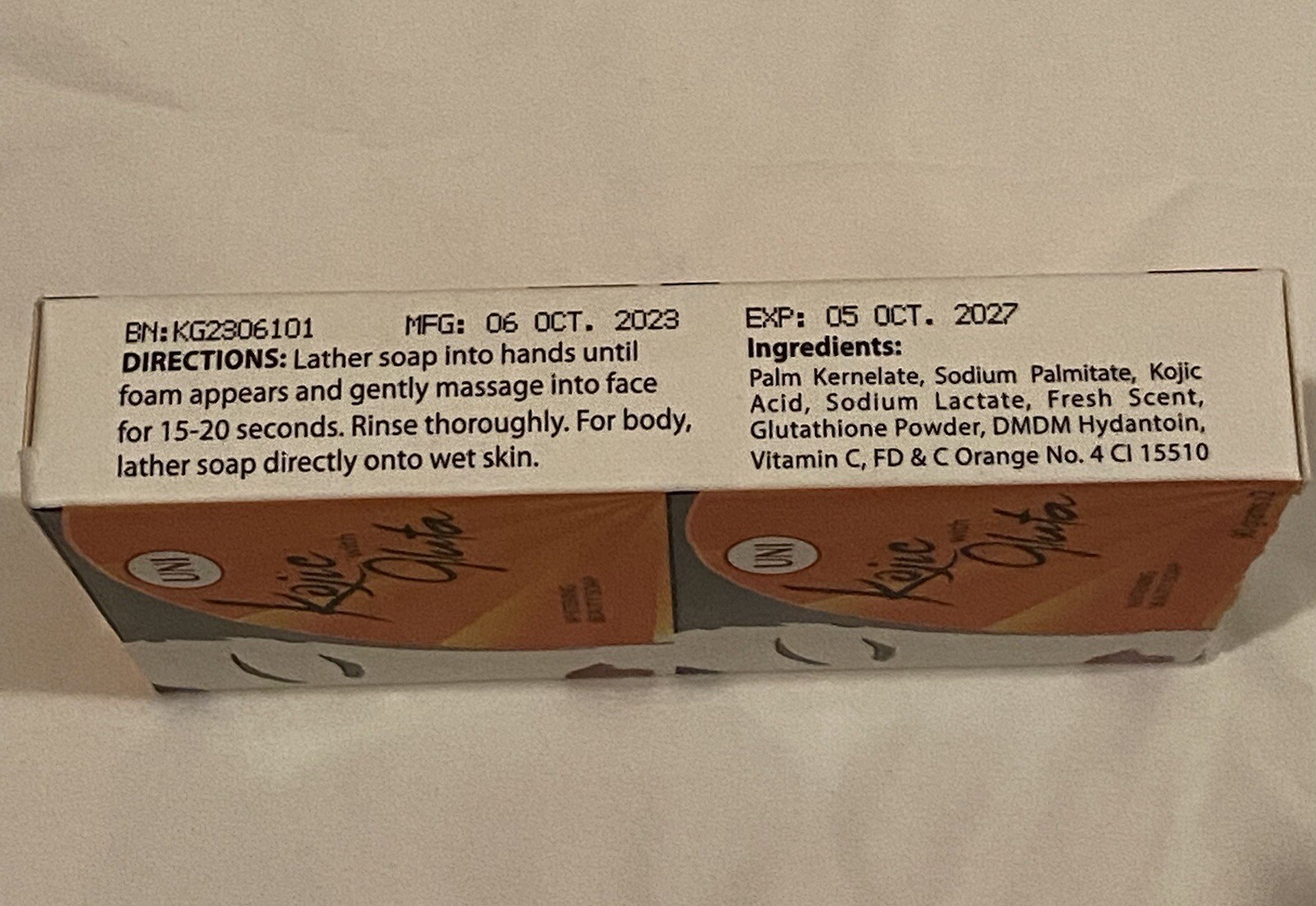 Original Kojie San Skin Brightening Soap – (90 grams, 2 Bars Exp.10/06/2027